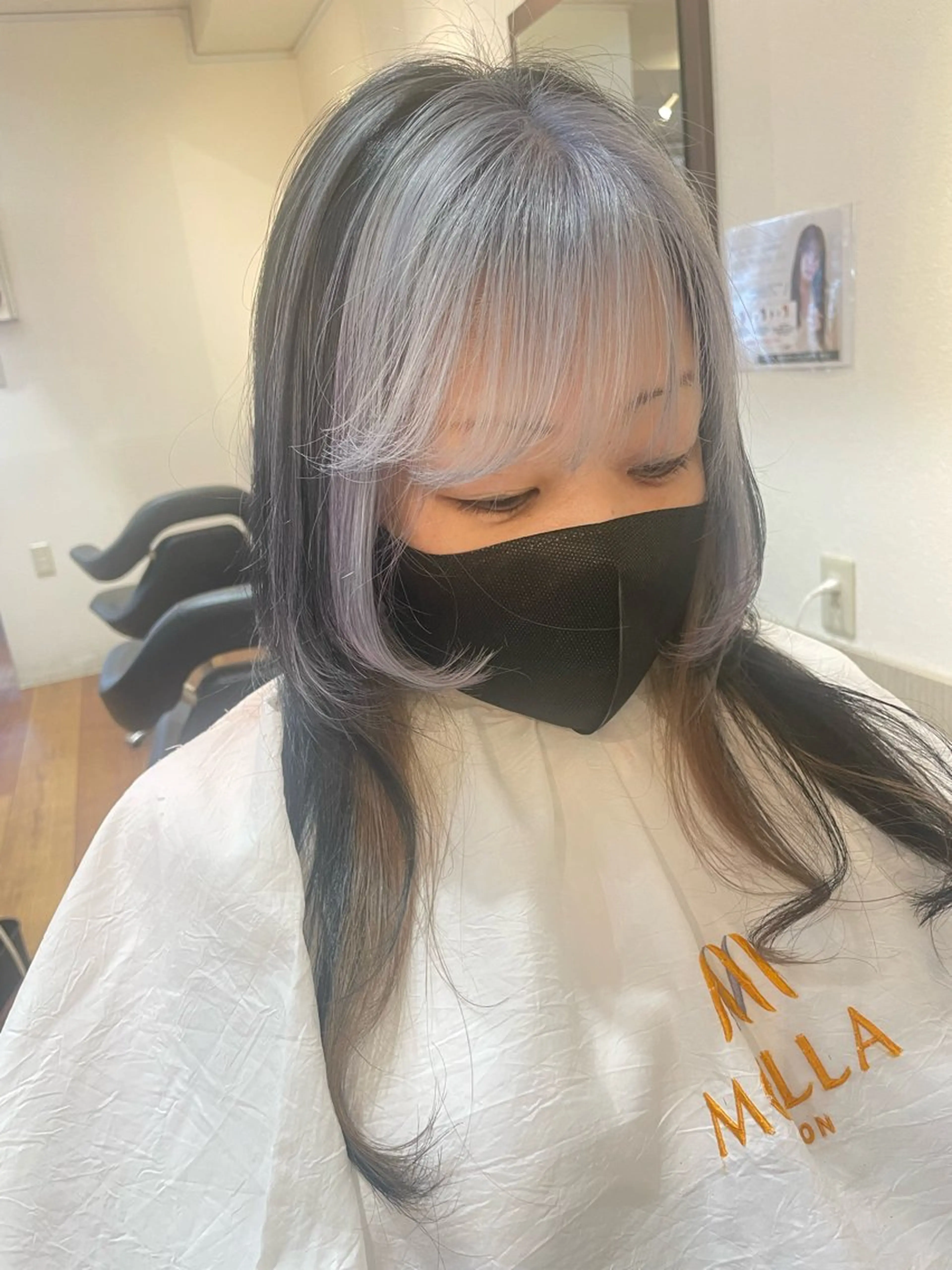 セミロング カラー molla所属・浅香山✨美髪✨ やまもとあきこのヘアスタイル