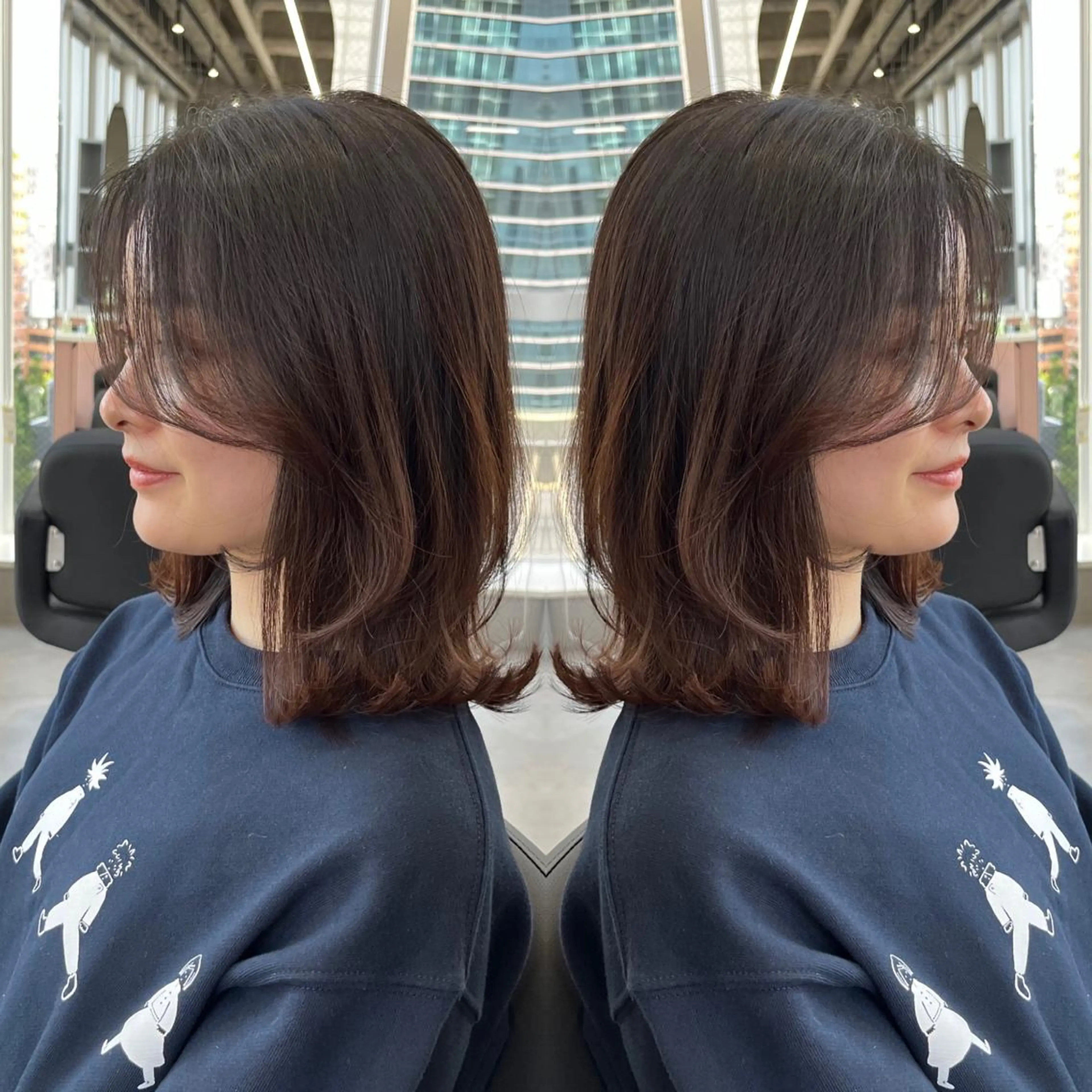 セミロング 岸田 悠佑のヘアスタイル