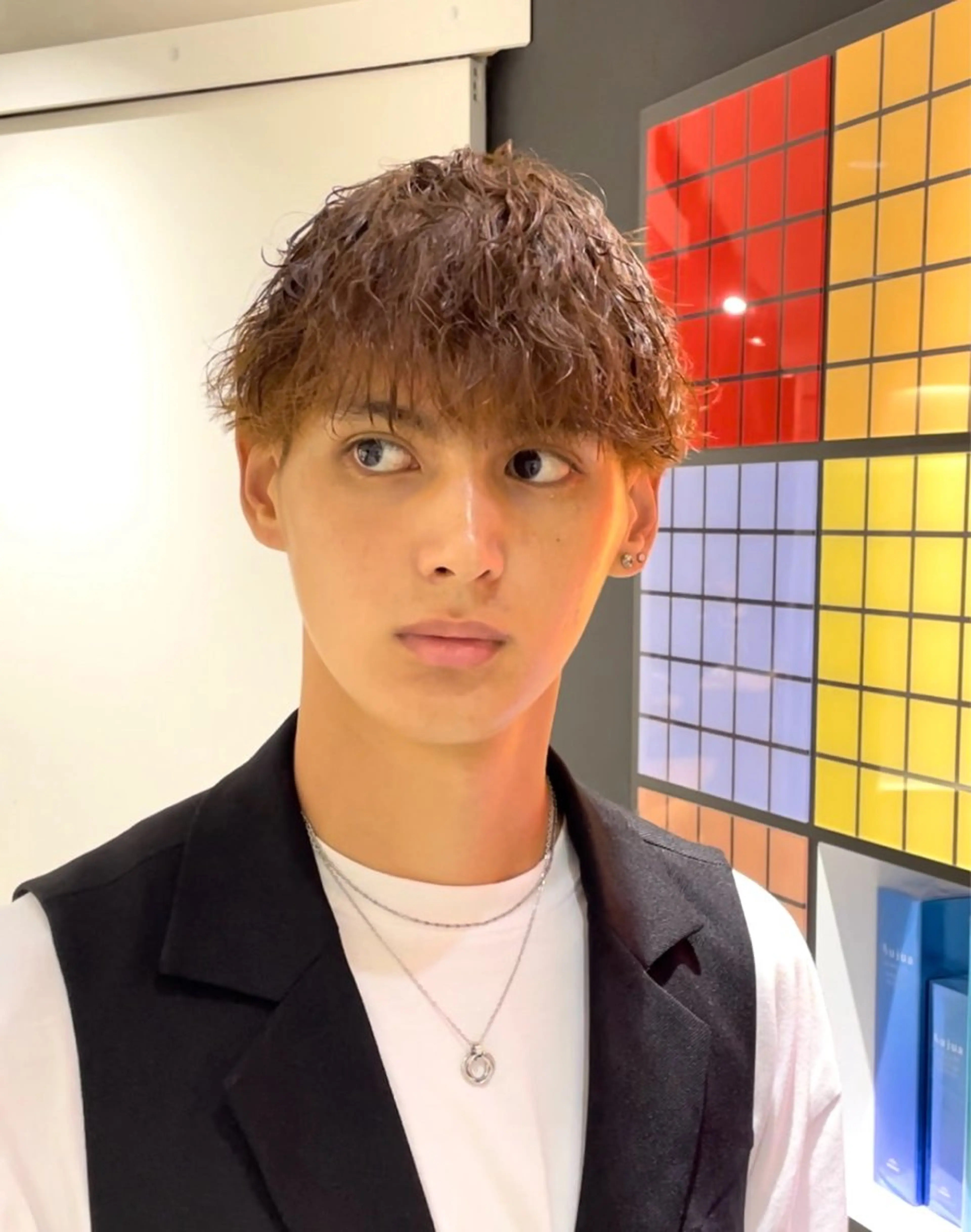 パーマ メンズ マッシュ メンズパーマ 波巻きパーマ 長町/酸性ストレート /曲がる縮毛矯正のヘアスタイル