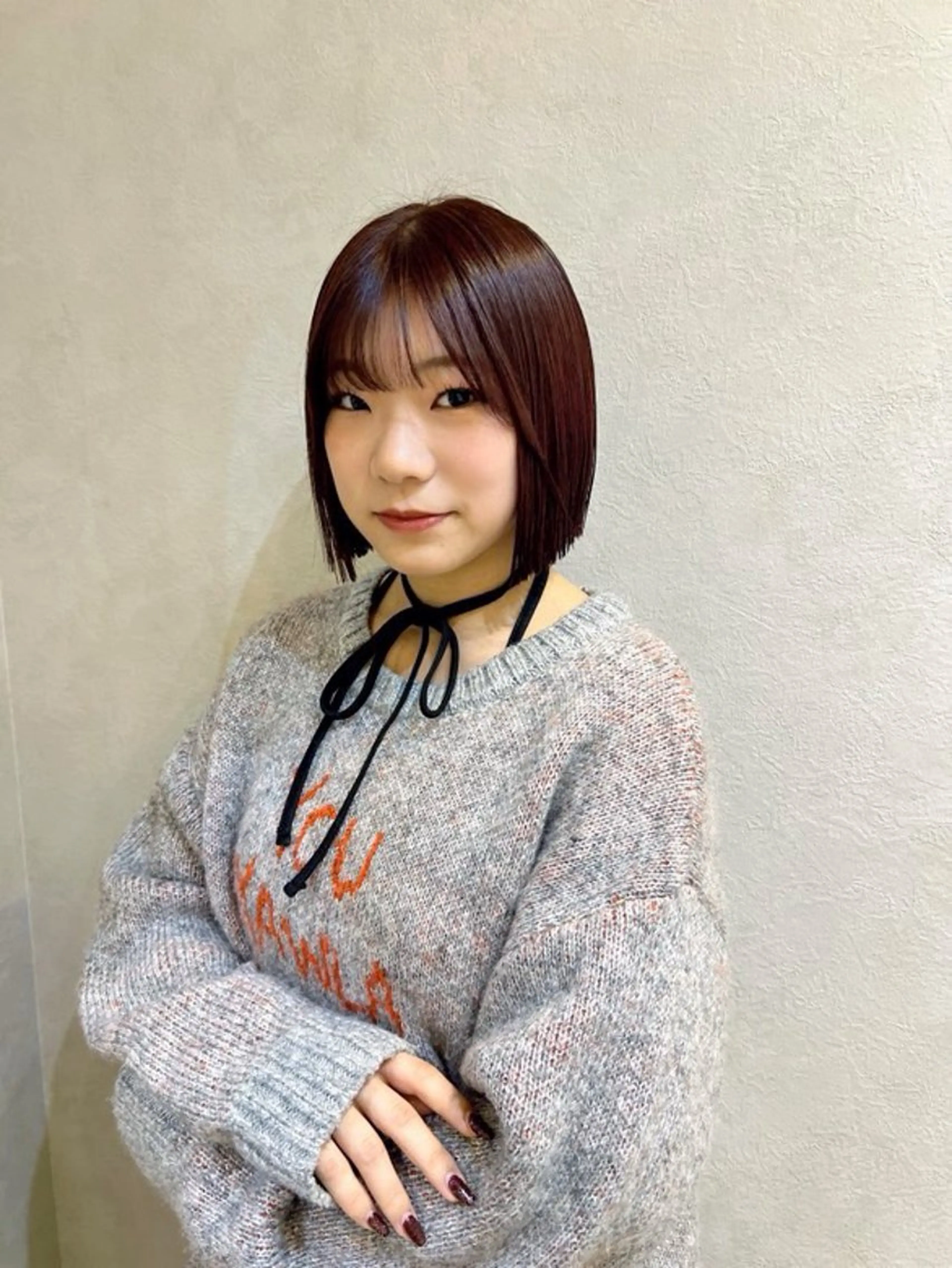 ショート カラー ボルドーカラー ボブ ヘアカラー トリートメント "今"だけでない美髪 KOTOMIのヘアスタイル