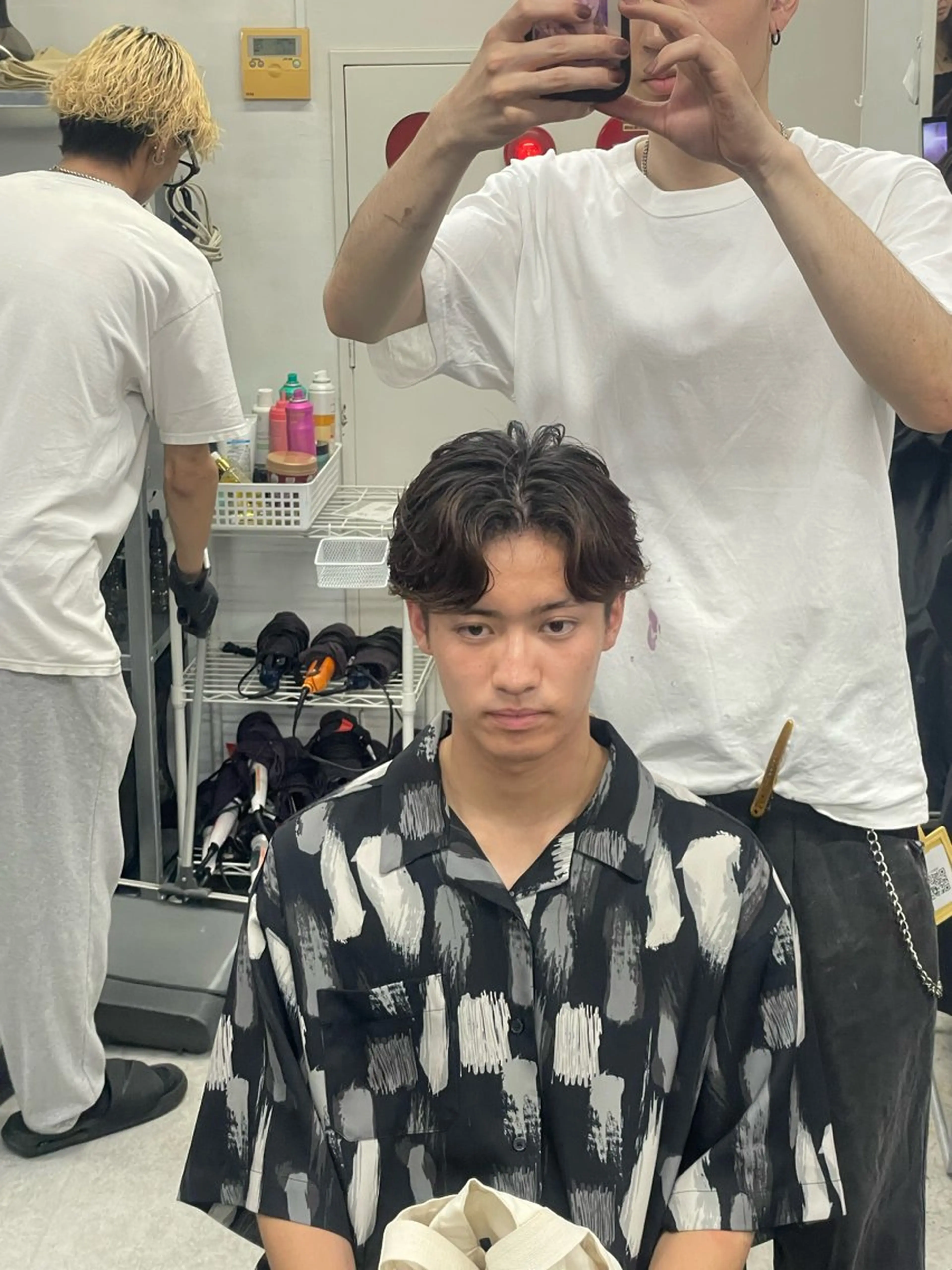 パーマ メンズ カット パーマ 💈フェザーパーマ 須賀俊介💈のヘアスタイル