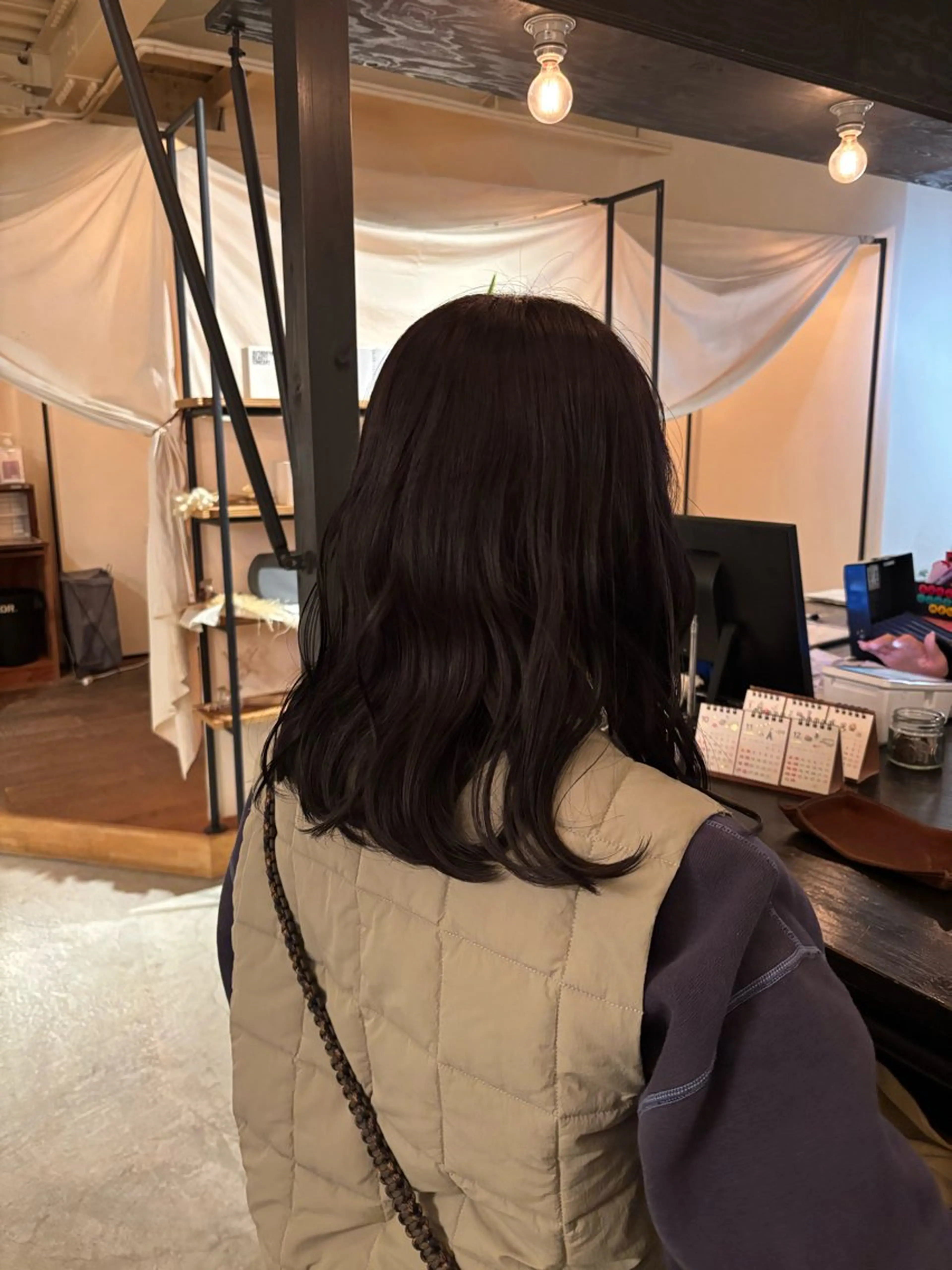 カラー 透明感カラー ヘアカラー 暖色カラー／ボブ／ 酸性ストレート／羽菜のヘアスタイル