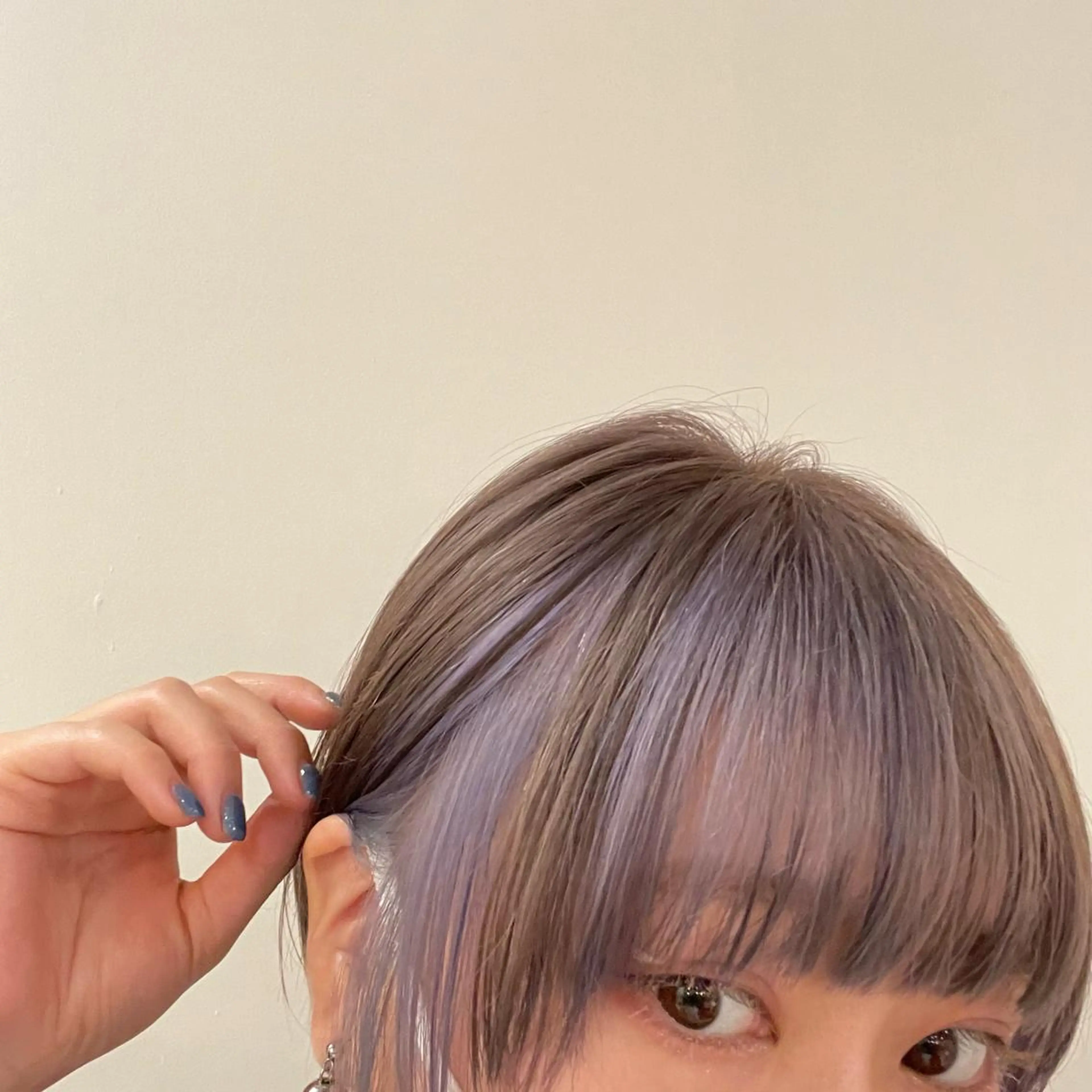 ショート カラー 透明感カラー シルバー ショート/ブリーチ mizuki🐋のヘアスタイル