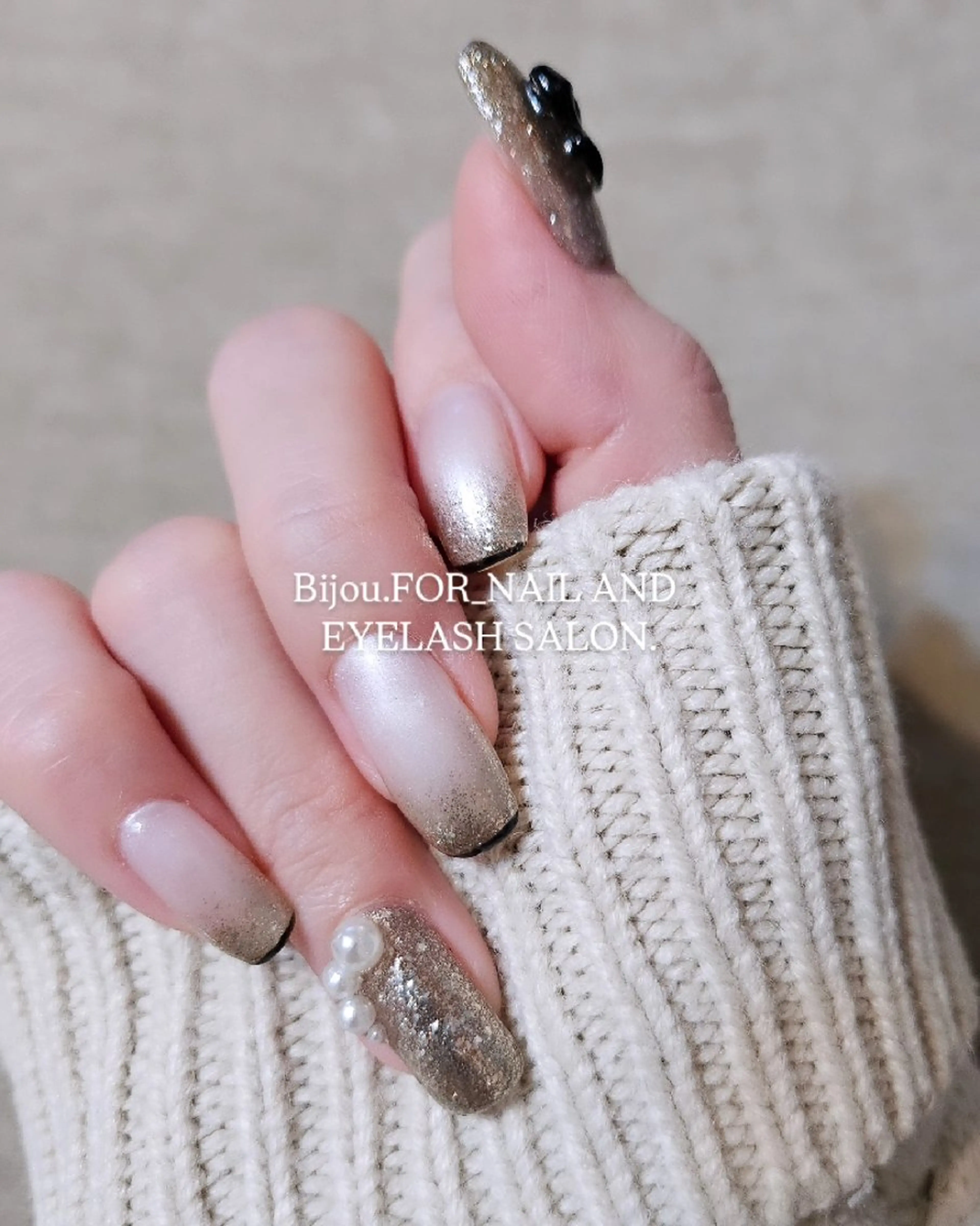 ネイル 成人式 Bijou. 【junjun.】のネイルデザイン