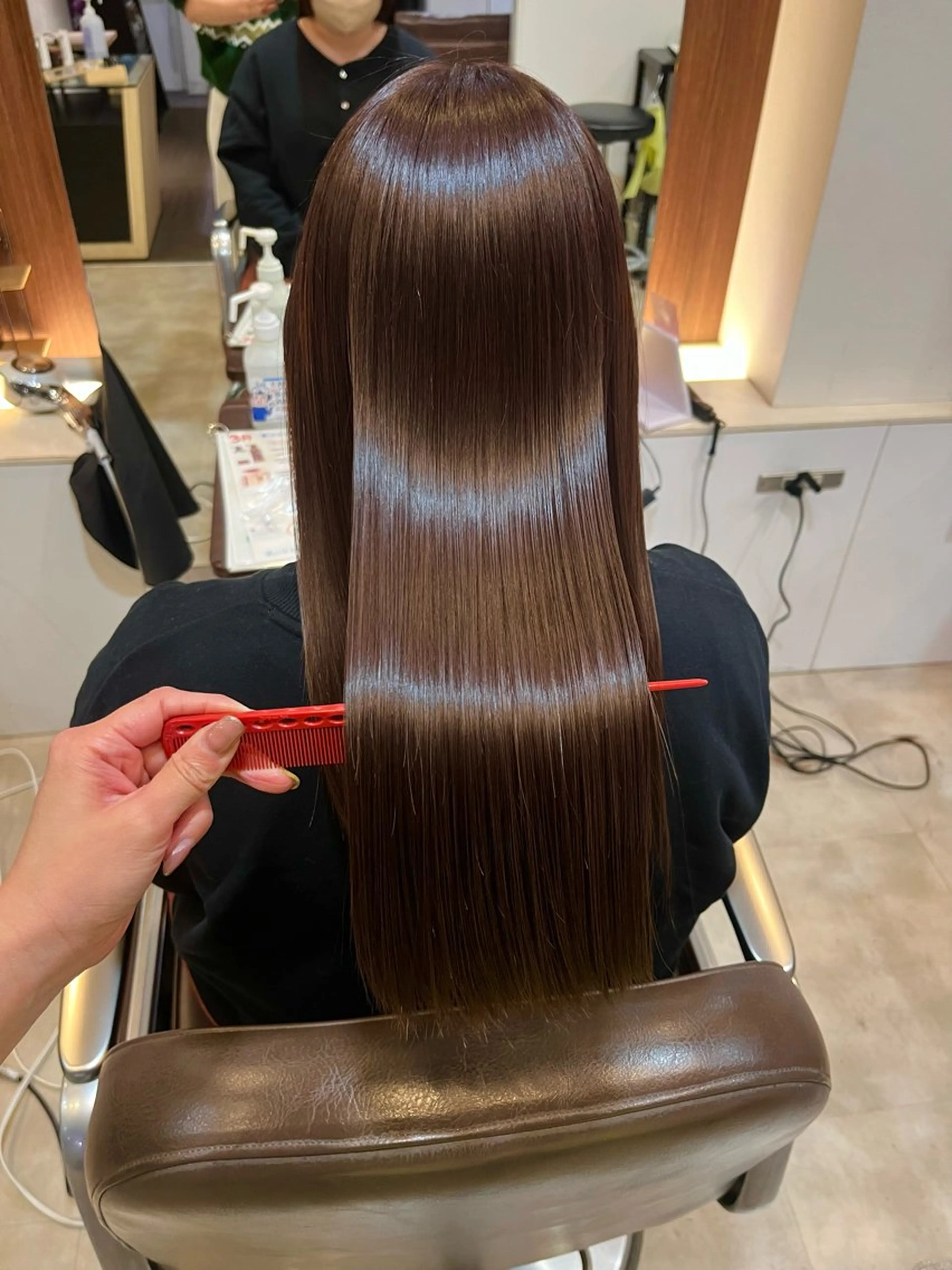 ロング 縮毛矯正 LABO.所属・LABO. 門屋和香那のヘアスタイル