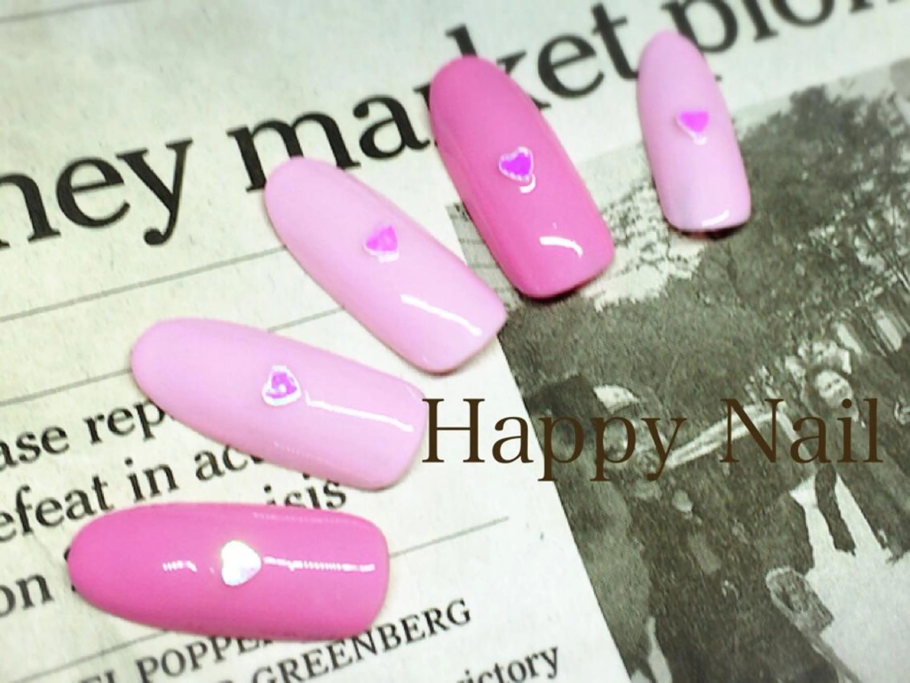 ショート ミディアム セミロング ロング ネイル Happy Nailのネイルデザイン