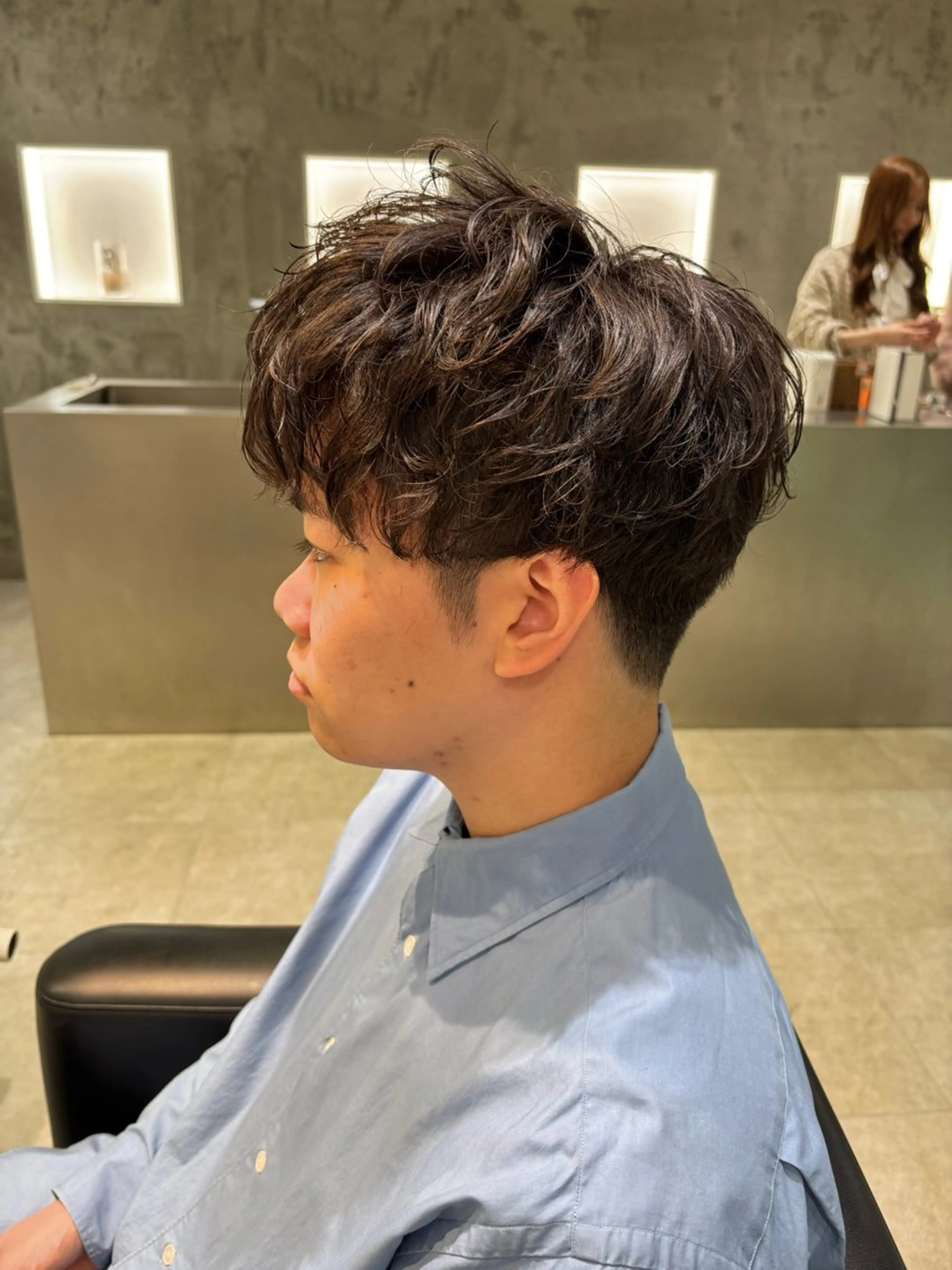 パーマ メンズ マッシュ メンズパーマ メンズショート スパイキーショート 刈り上げ サソウ ユリエ🥥のヘアスタイル