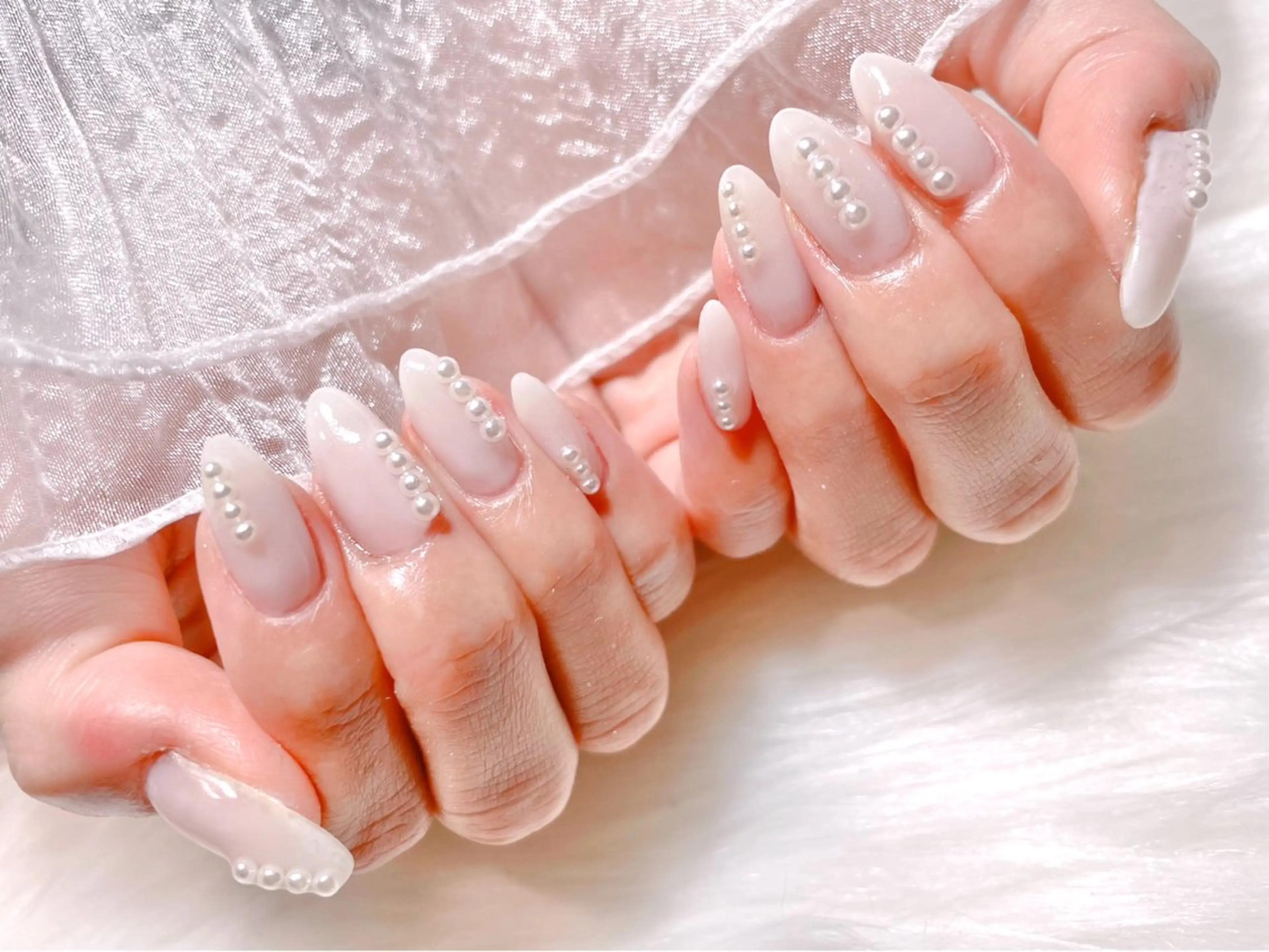 ネイル ジェルネイル パラジェル 冬ネイル ハンドネイル ゆりか ジョアアンジェ福島のネイルデザイン