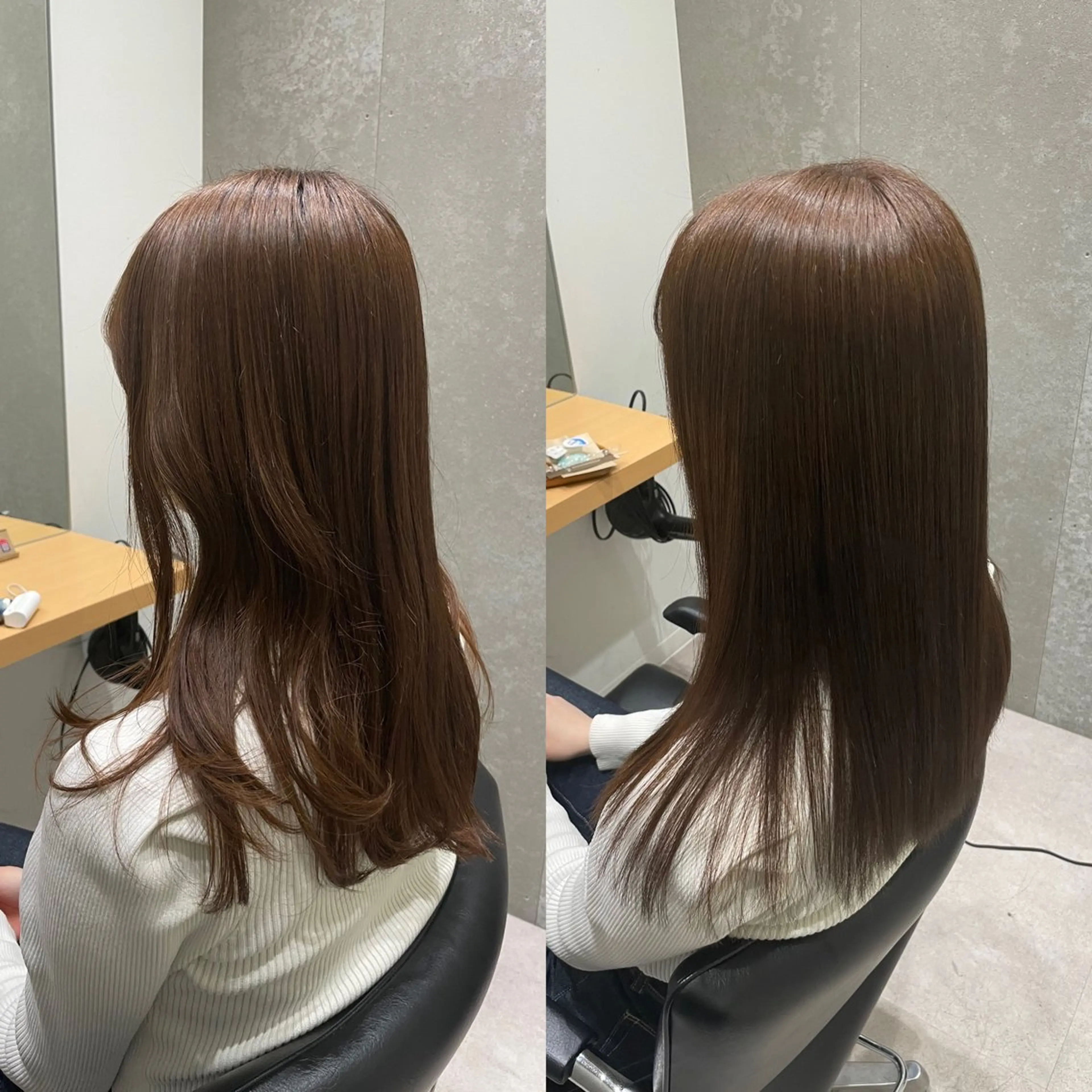 ロング カラー イルミナカラー ロング トリートメント 髪質改善ヘアケア 艶髪特化/上田のヘアスタイル
