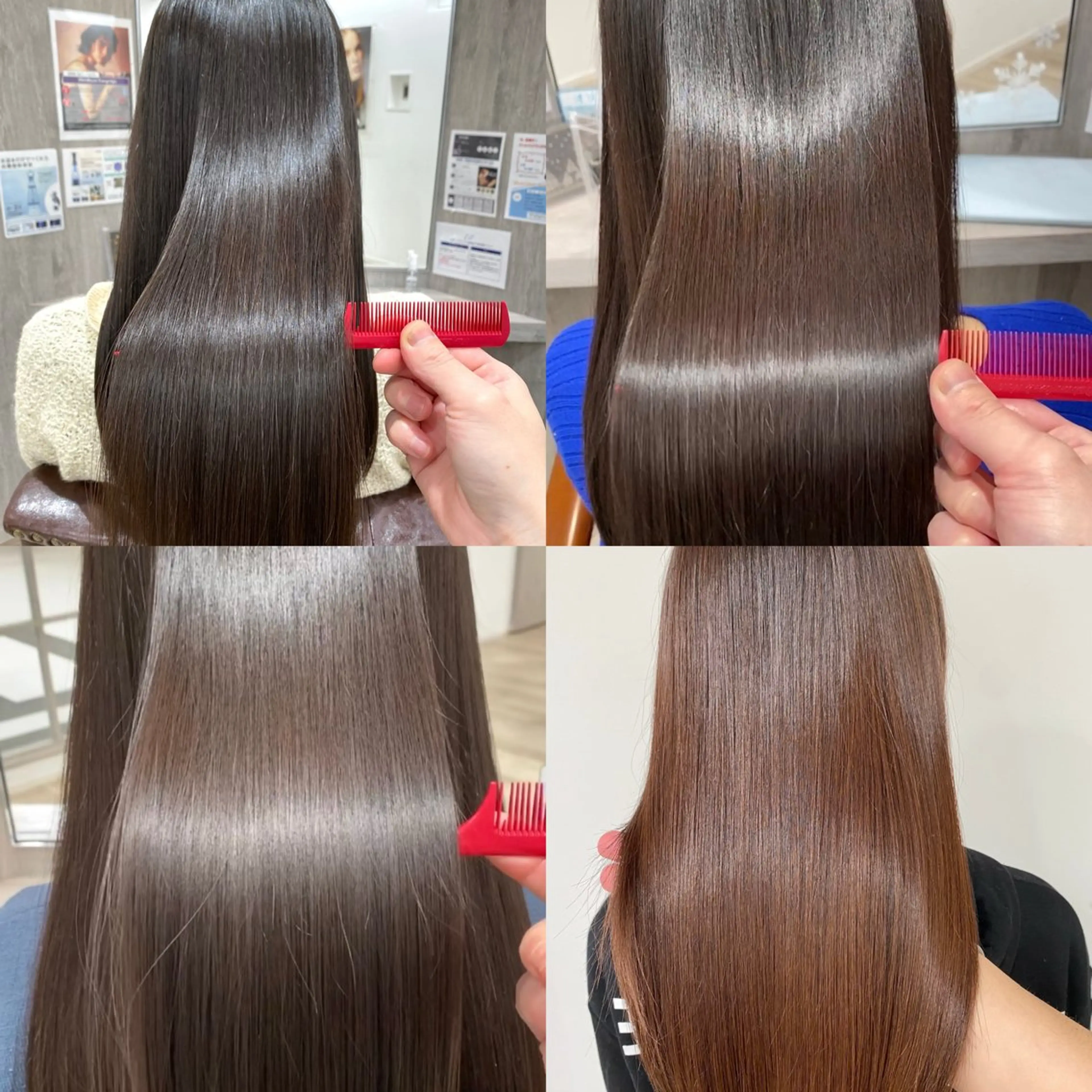 ロング カット ヘアカラー トリートメント レイヤー/縮毛矯正 🌹大人韓国 芹奈のヘアスタイル