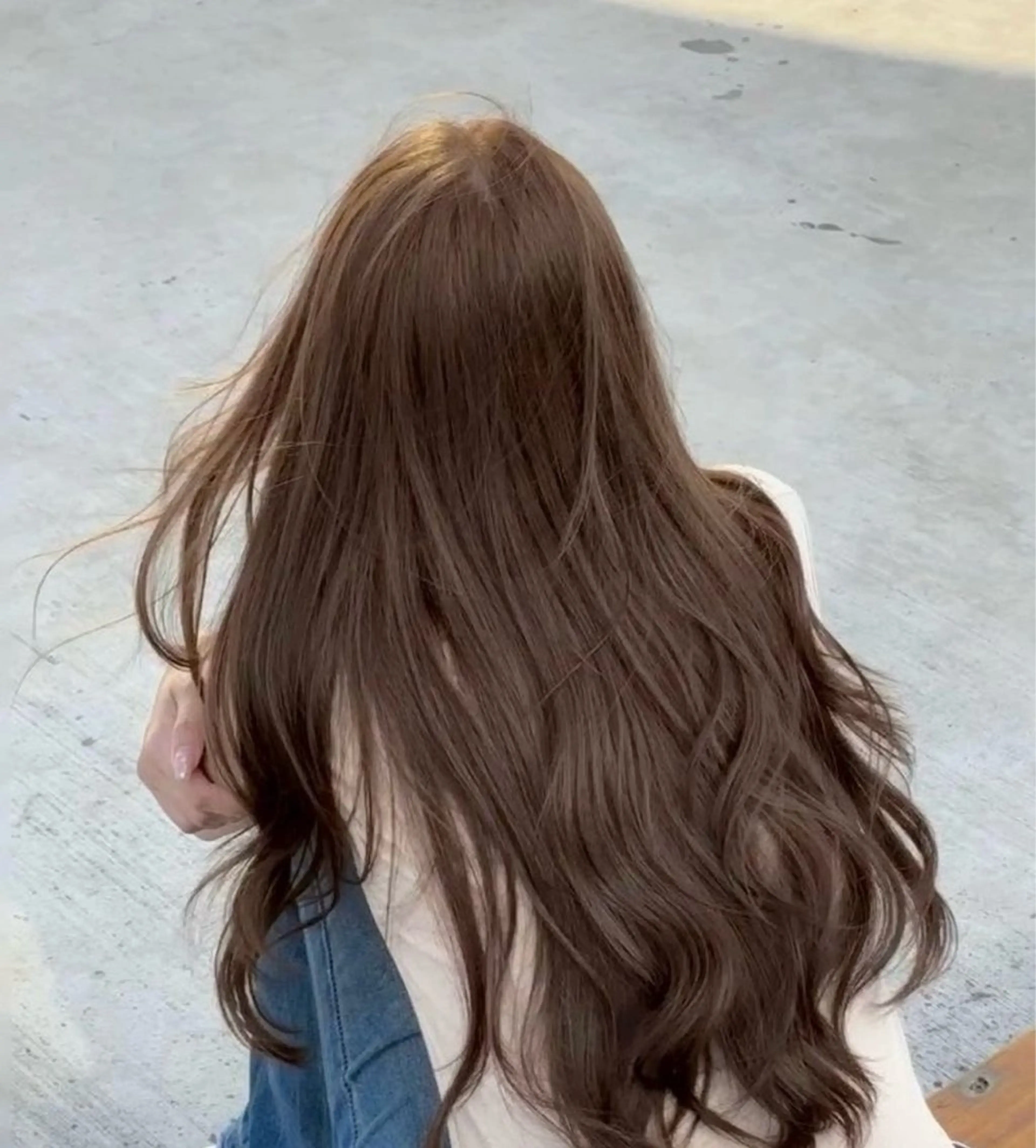 カラー ブリーチなし 透明感カラーのヘアスタイル