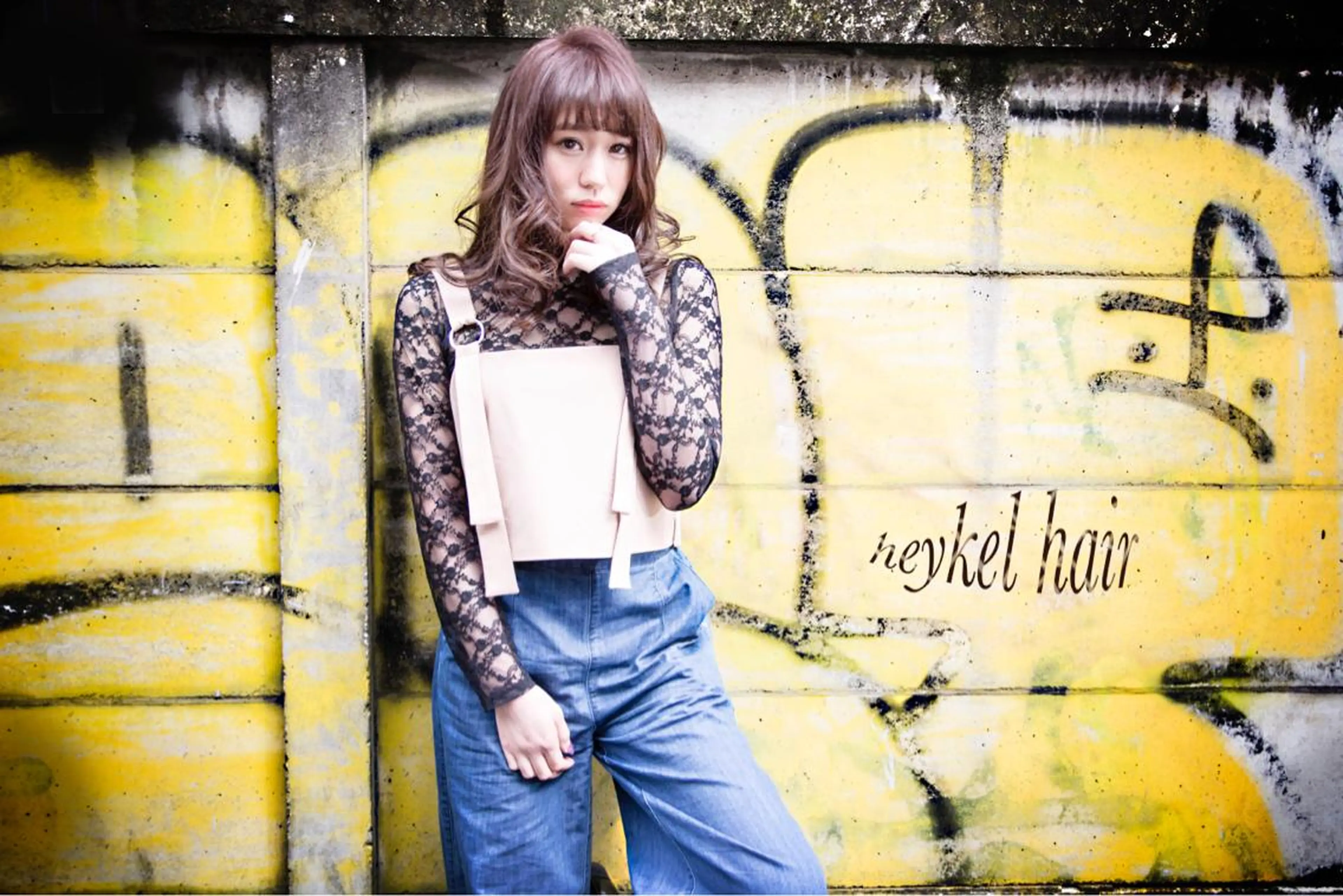 セミロング カラー Re:ta Hair 飯田淳平のヘアスタイル