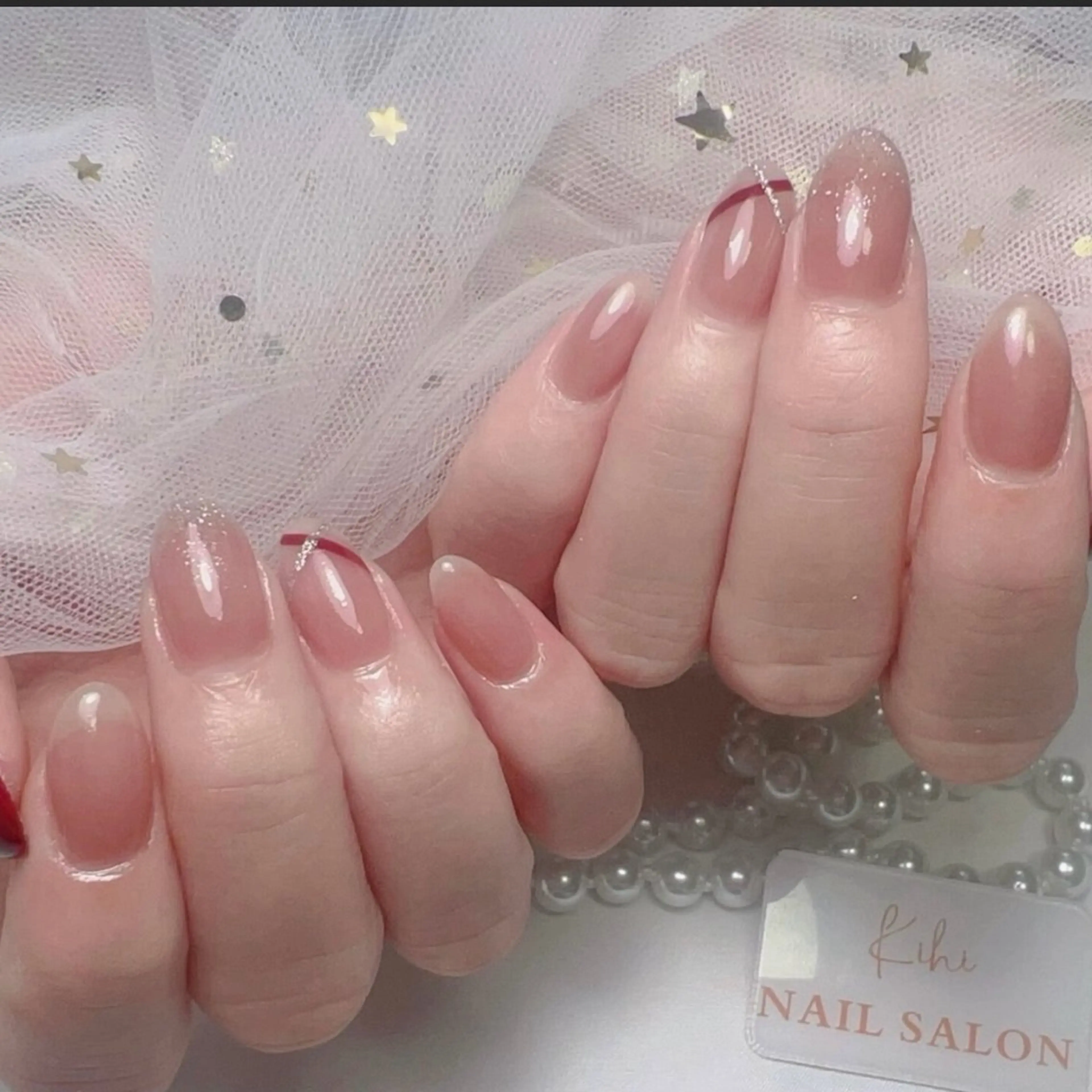 ネイル アートネイル フレンチネイル ジェルネイル グラデーション 韓国ネイル ハンドネイル 💕鈴木ユリ パラジェル/オフ無料のネイルデザイン