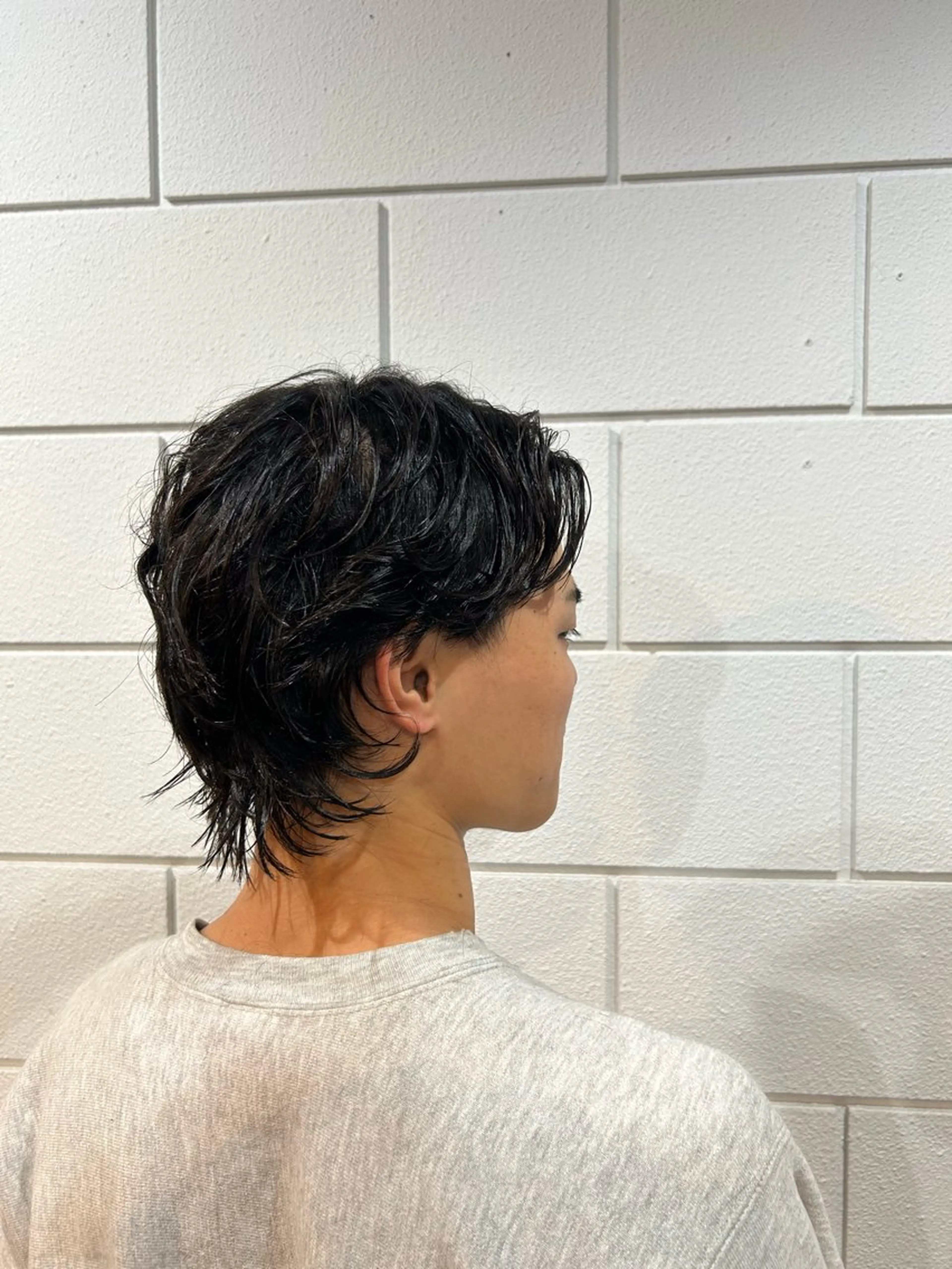 ミディアム パーマ メンズ 相澤 拳のヘアスタイル