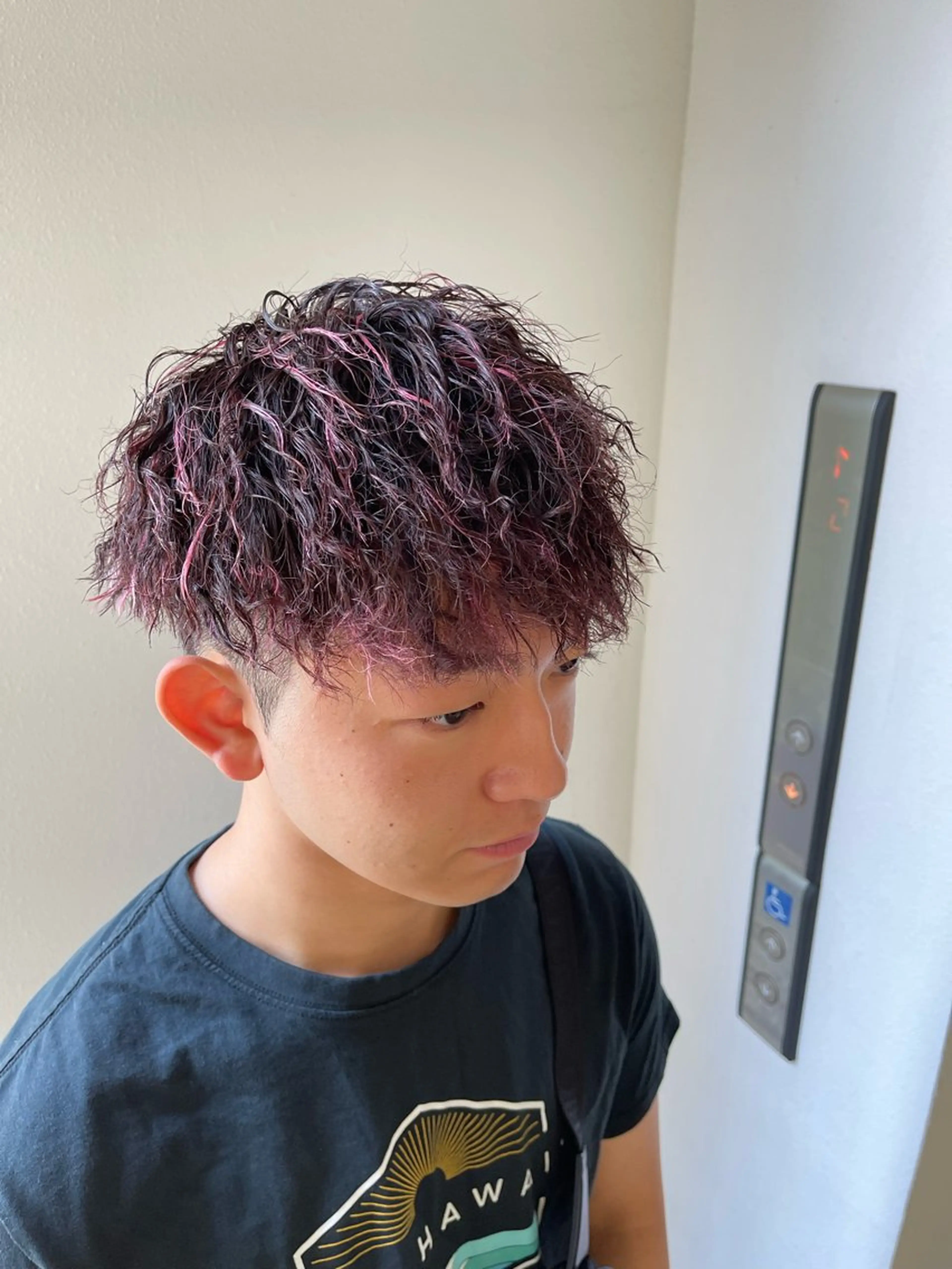 ショート カラー パーマ メンズ カット ヘアカラー パーマ メンズパーマ 北原寿樹のヘアスタイル