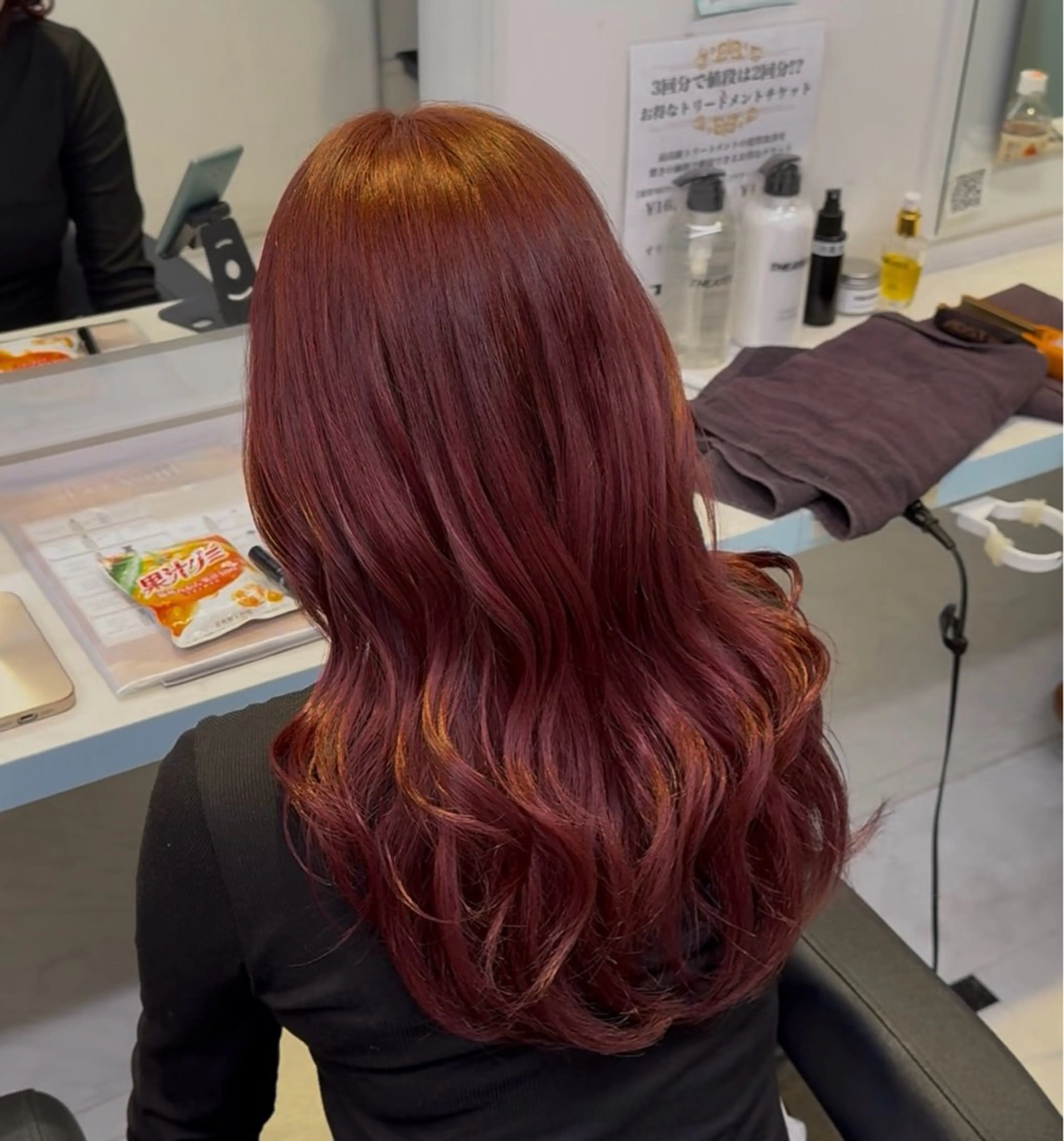 ロング カラー ヘアカラー トリートメント ヘアセット NANA🥀韓国ヘア /レイヤー/暖色🥀のヘアスタイル