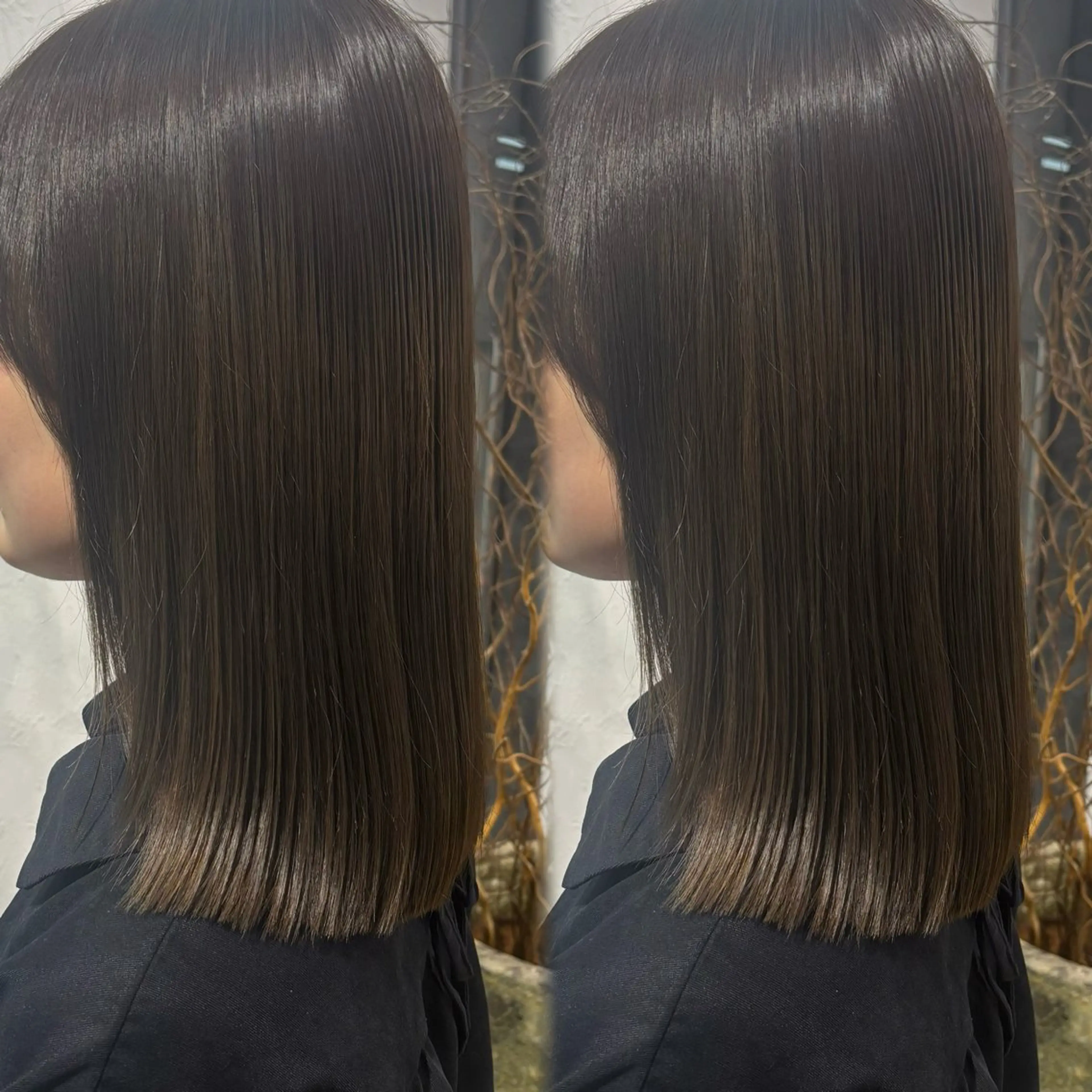 セミロング カラー 髪質改善ストレート /暖色カラー🎀🪞のヘアスタイル