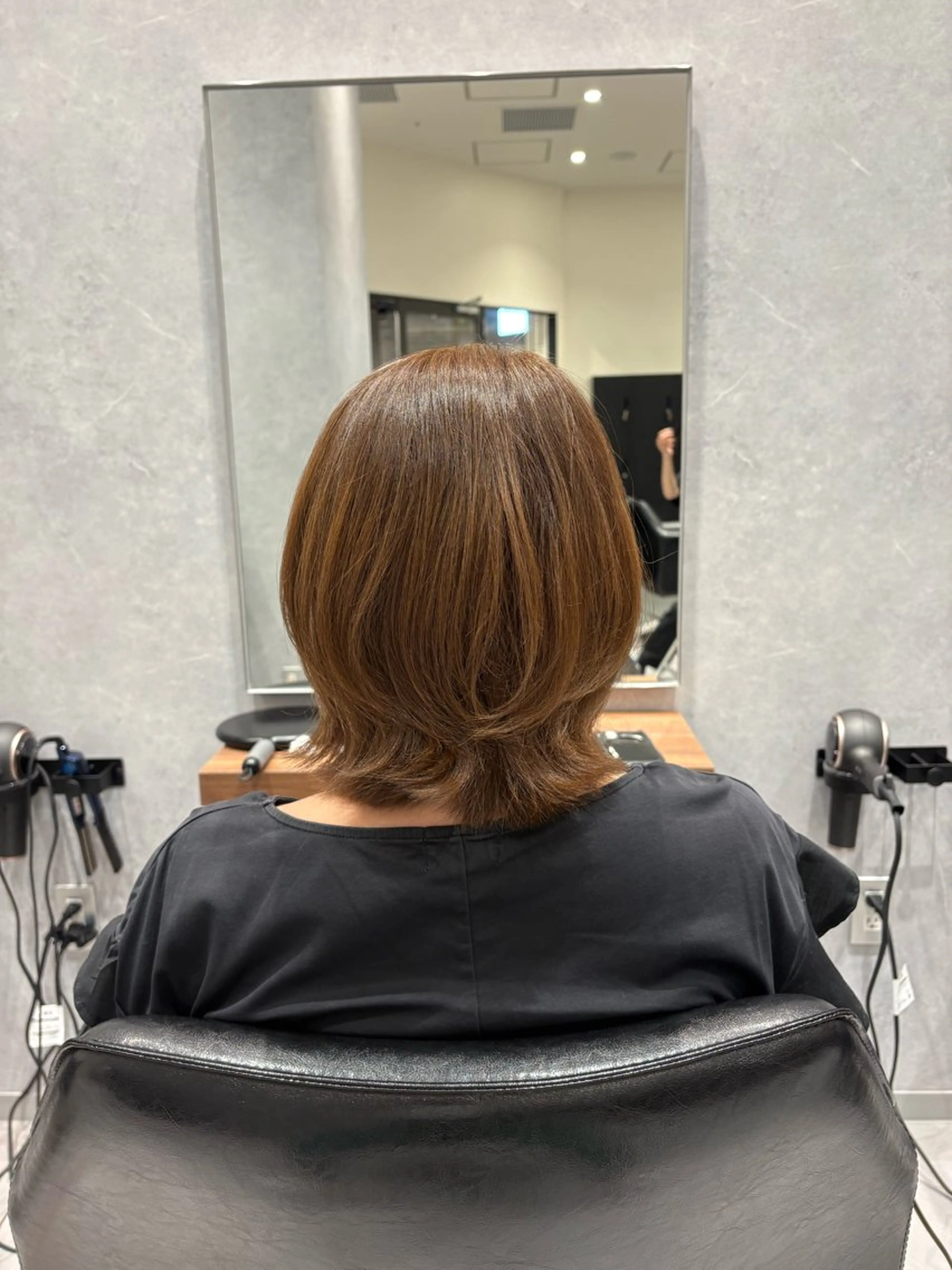 ショート ボブレイヤー ボブ レイヤーカット 髙田 千華 髪質改善ストレートのヘアスタイル