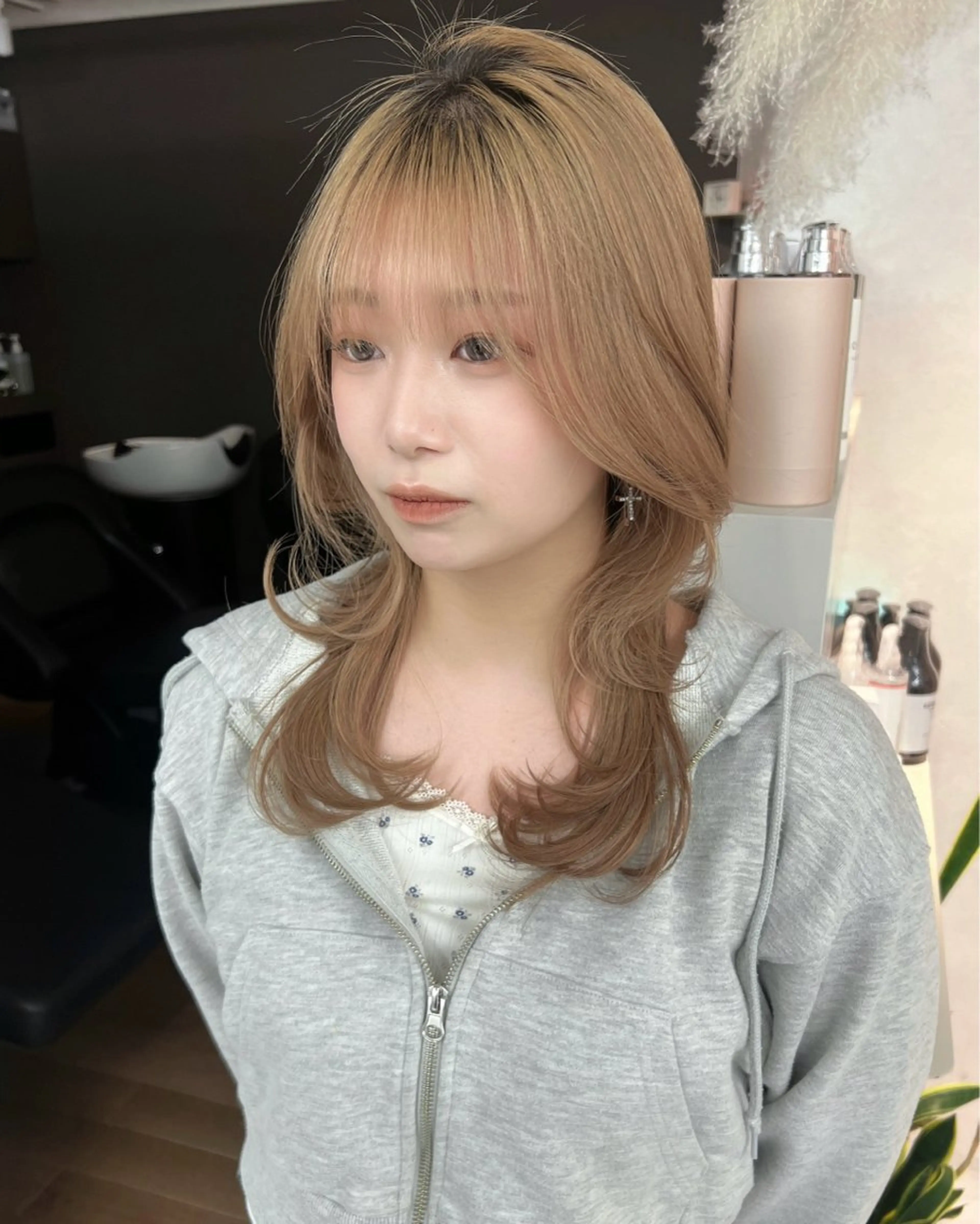 ロング ブリーチ/ウルフ ハッシュカット/石山のヘアスタイル