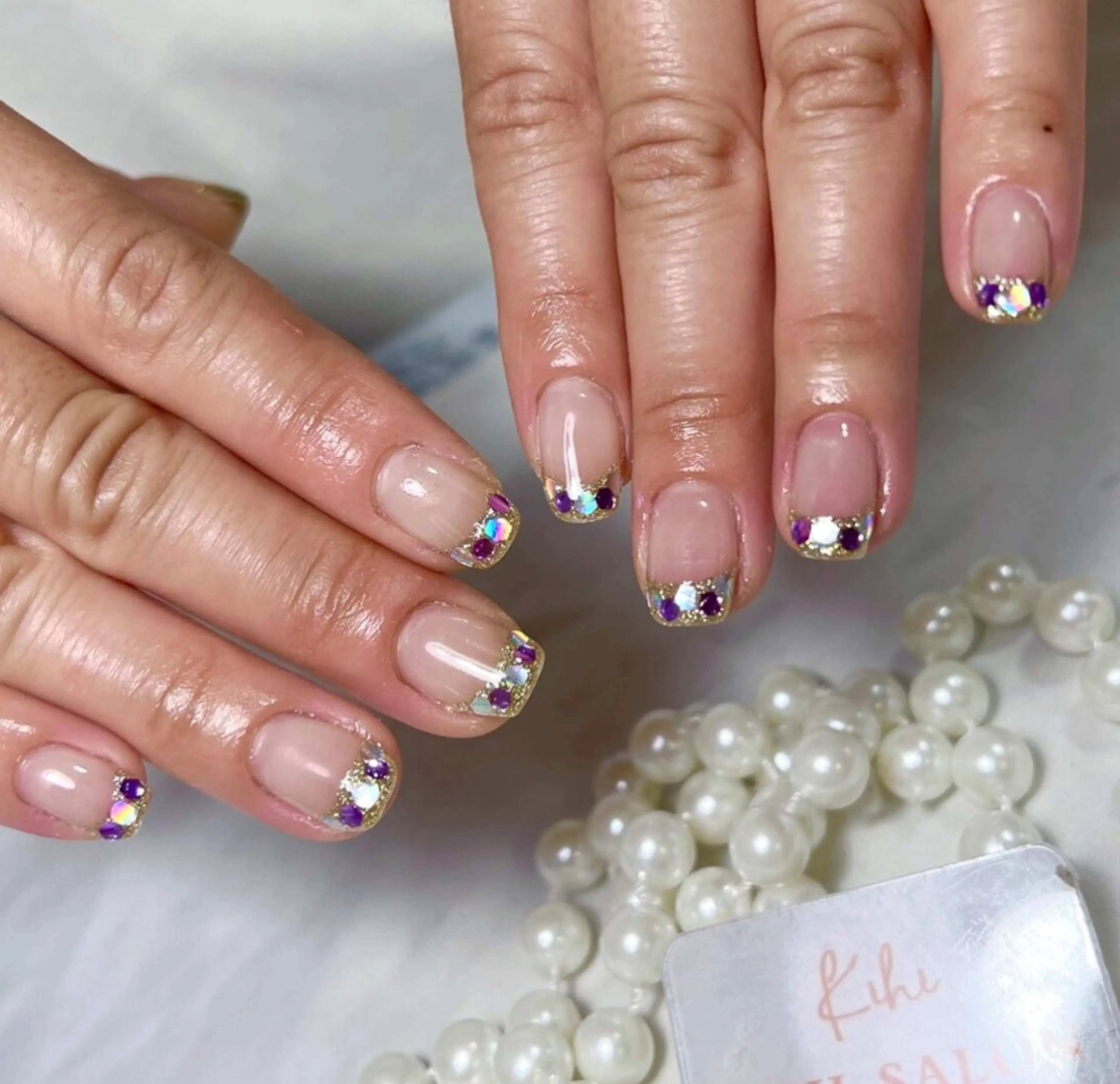 ネイル アートネイル フレンチネイル ジェルネイル グラデーション 韓国ネイル 村中 ハナのネイルデザイン