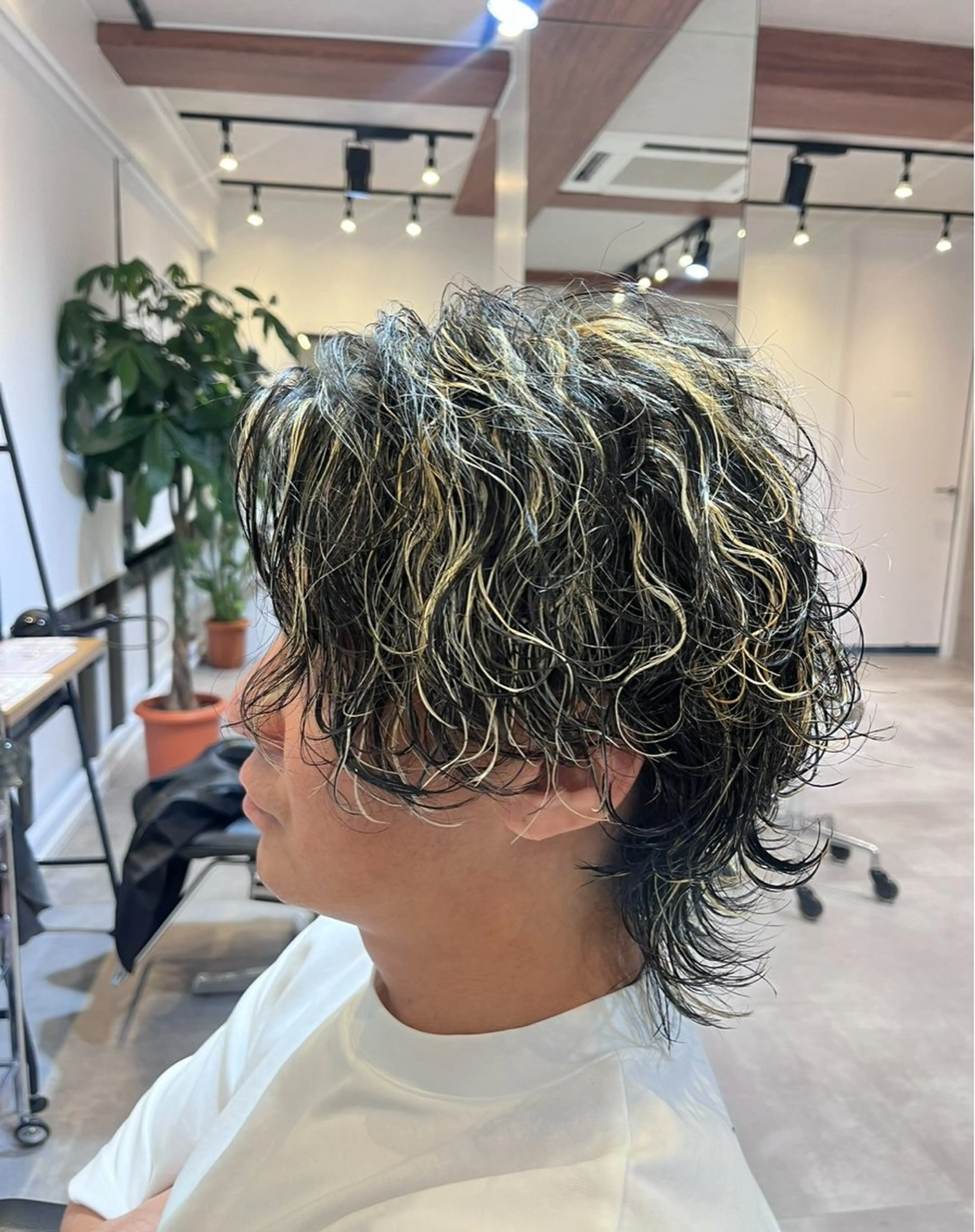 ミディアム カラー パーマ メンズ カット ヘアカラー パーマ fifth/シン🌿 透明感カラー/パーマのヘアスタイル