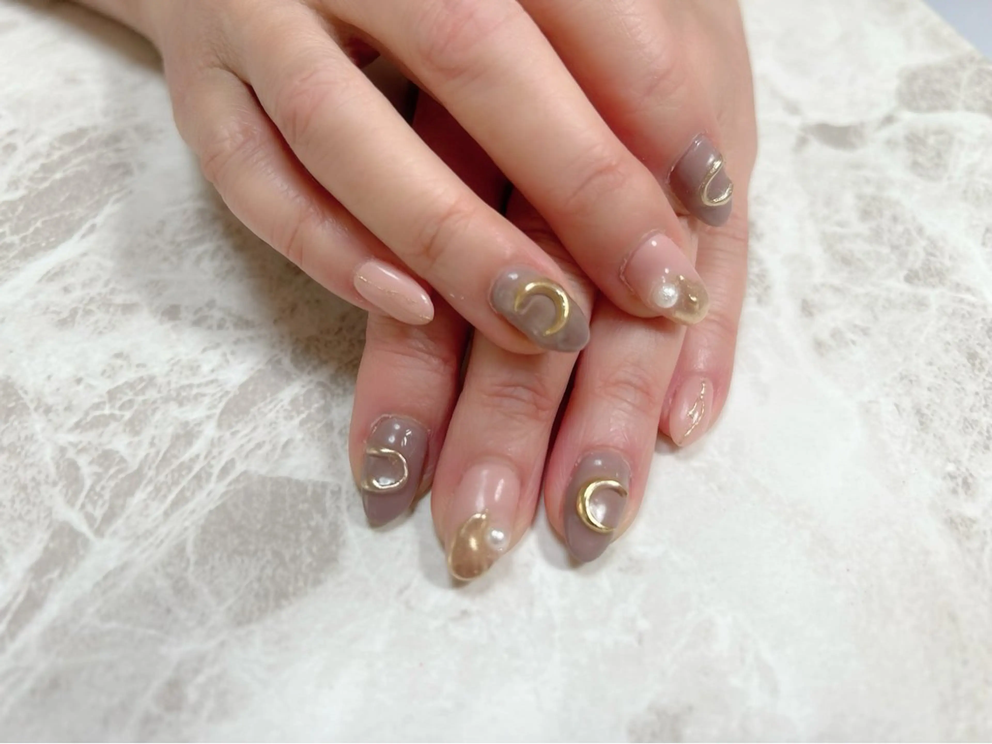 ネイル ハンドネイル an sucre baseのネイルデザイン