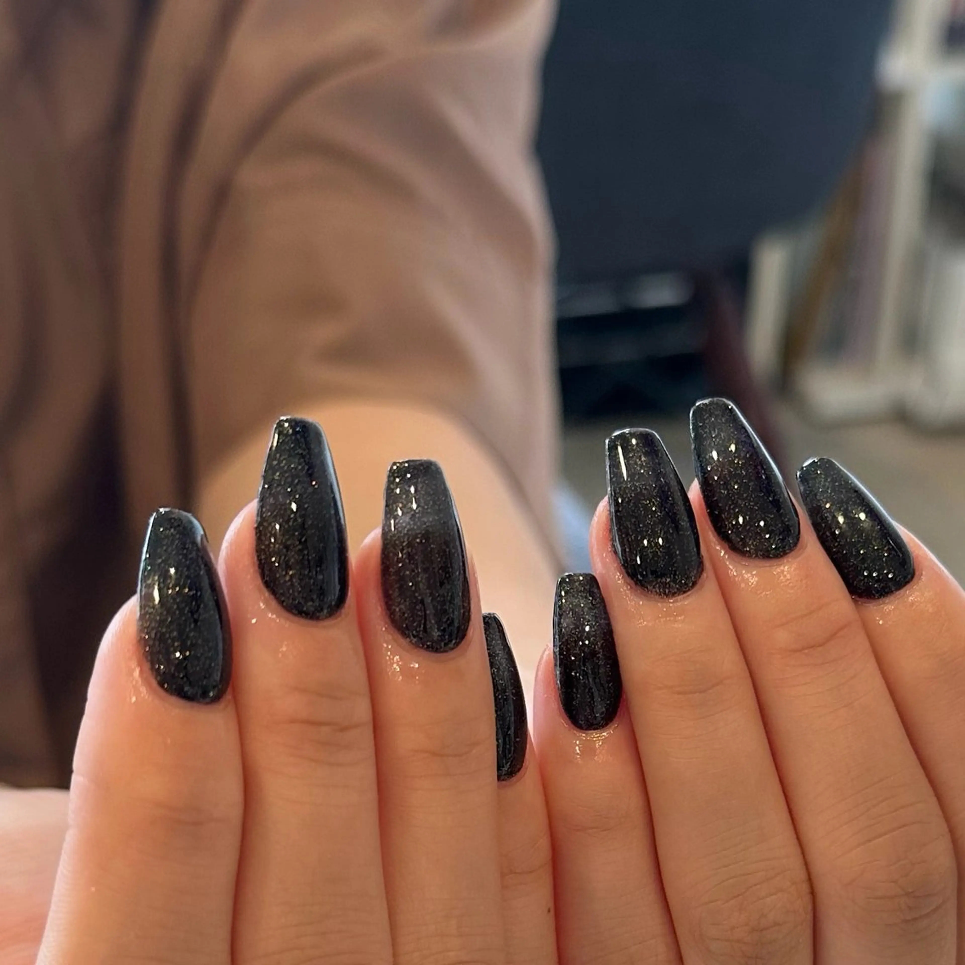 ネイル ラメ(グリッター) ワンカラーネイル elfia nailstudio所属・tamaki araiのネイルデザイン