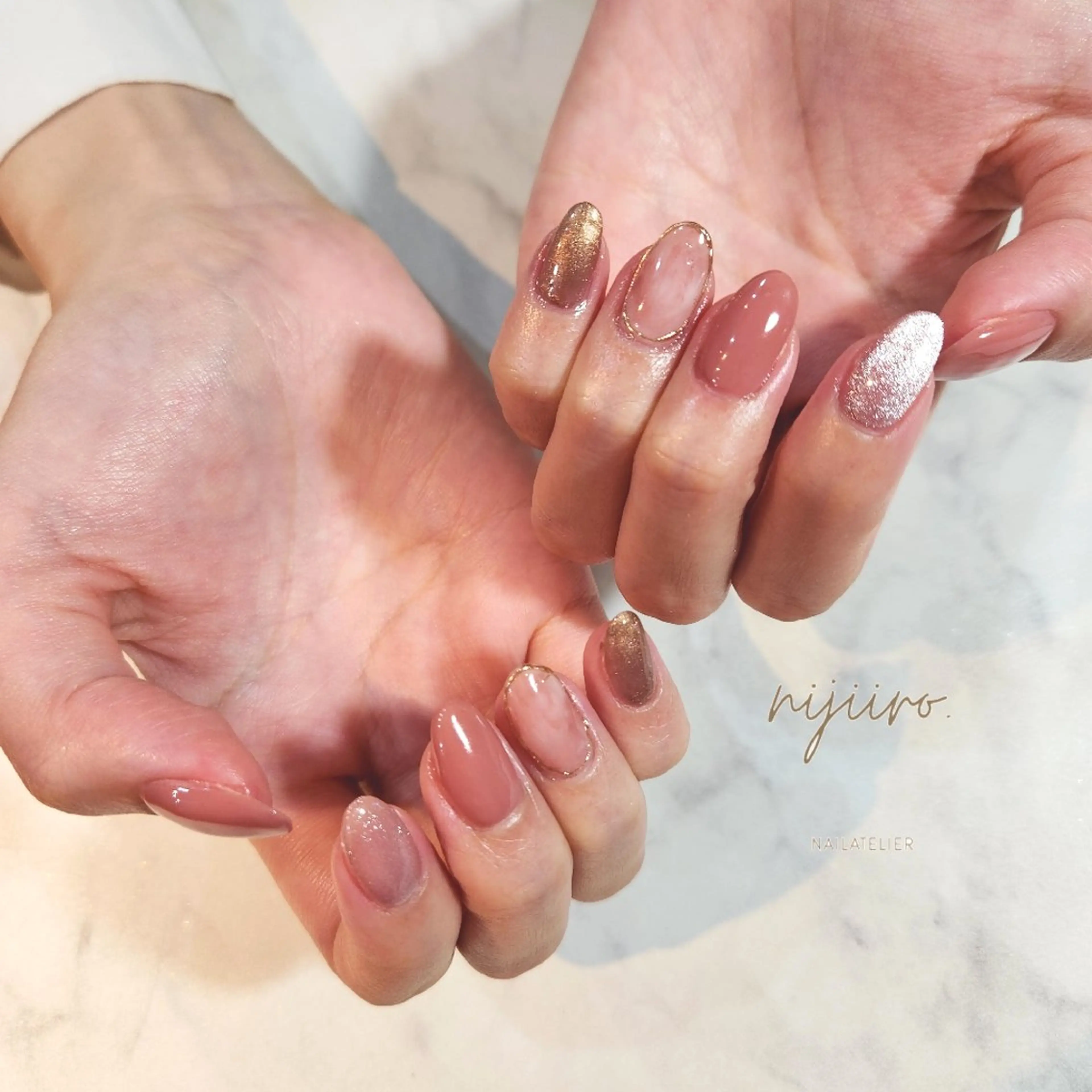 ネイル ハンドネイル nailatelier nijiiro.所属・nijiiro🌈 サトウのネイルデザイン