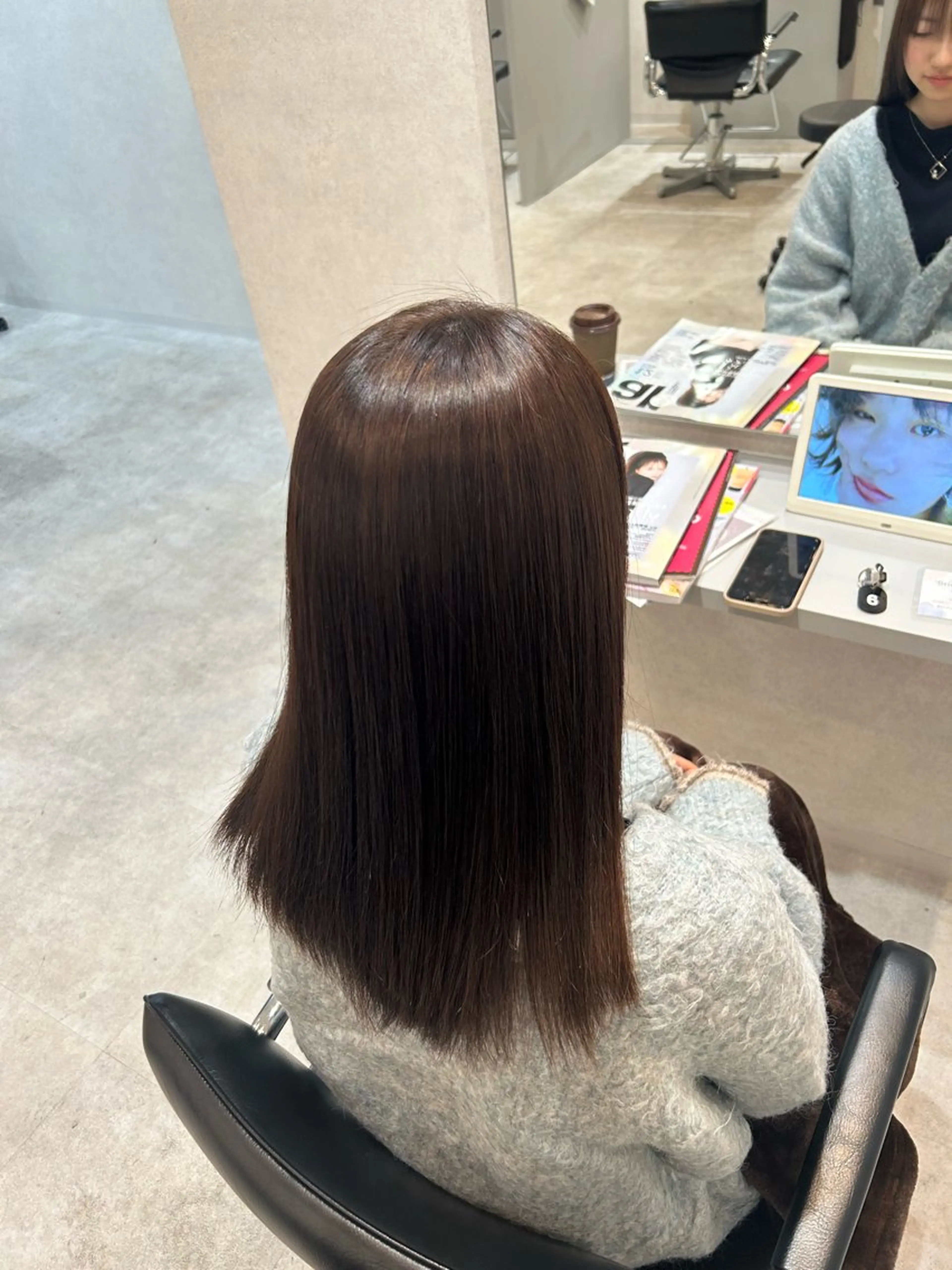 ロング パーマ 柔らかい縮毛矯正/ ボブ/北林のヘアスタイル