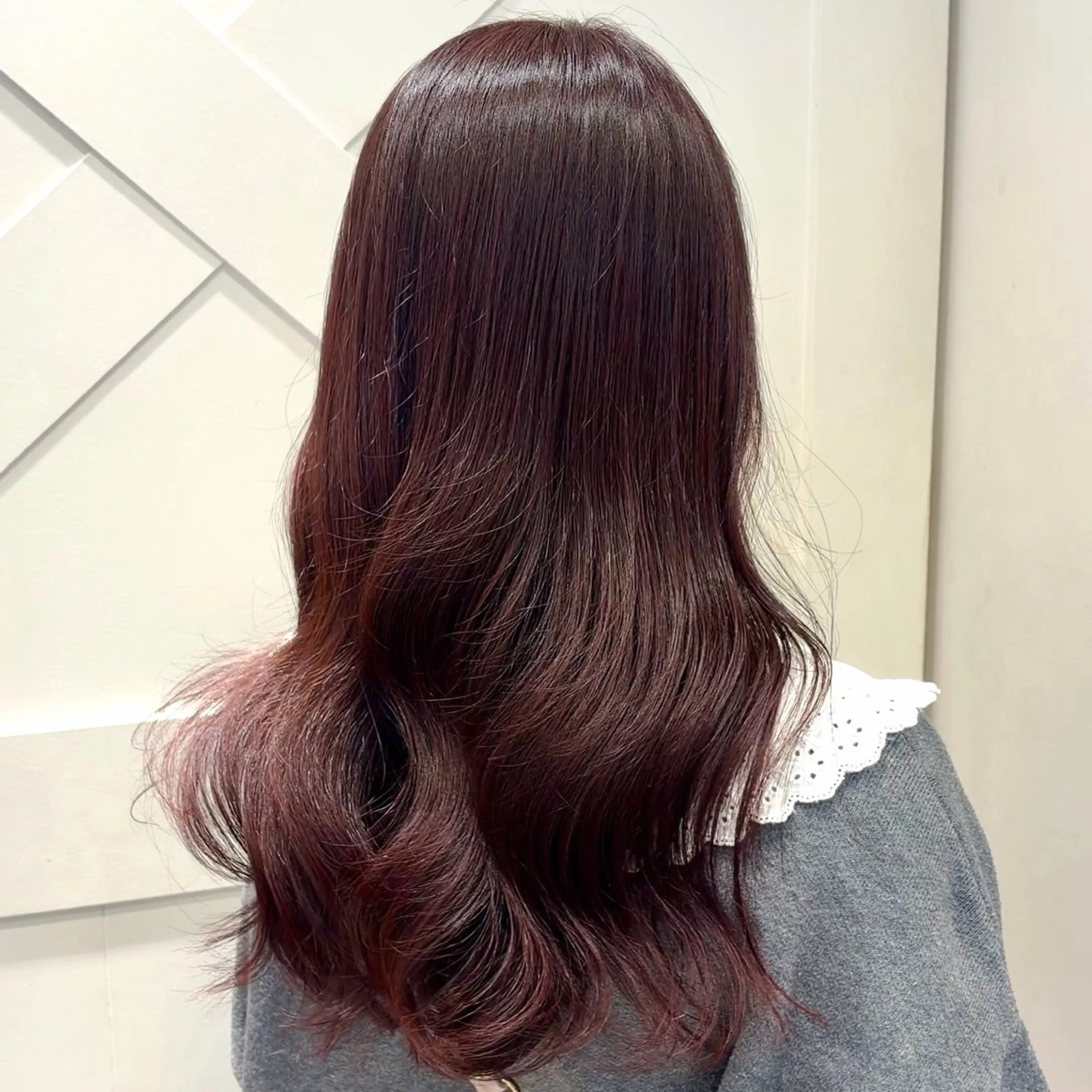 セミロング カラー ヘアカラー 横浜パーマ🌐 暖色カラー🍒もえかのヘアスタイル