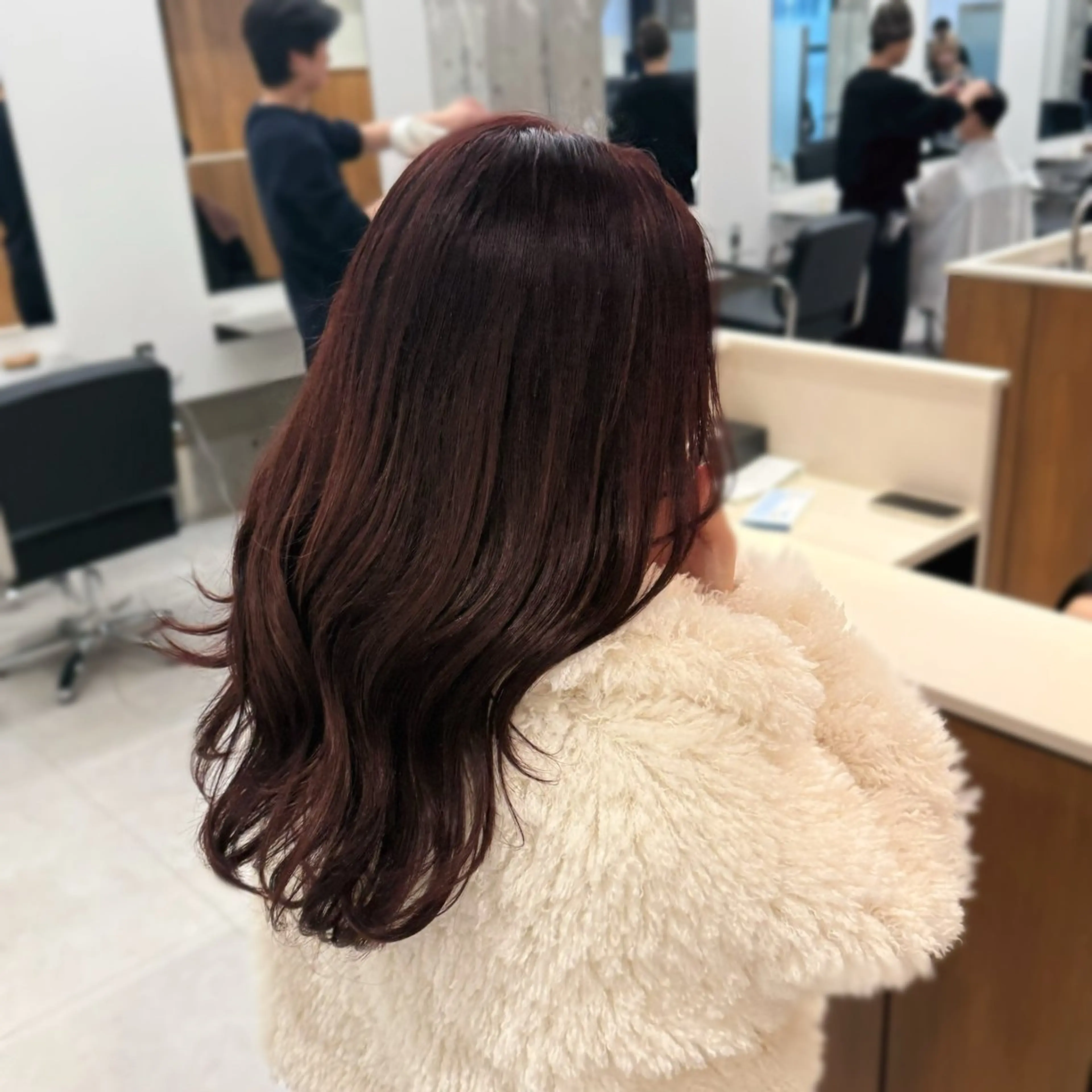ミディアム カラー カット ヘアカラー トリートメント 縮毛矯正+モテカラー 🎀✨MIHOのヘアスタイル