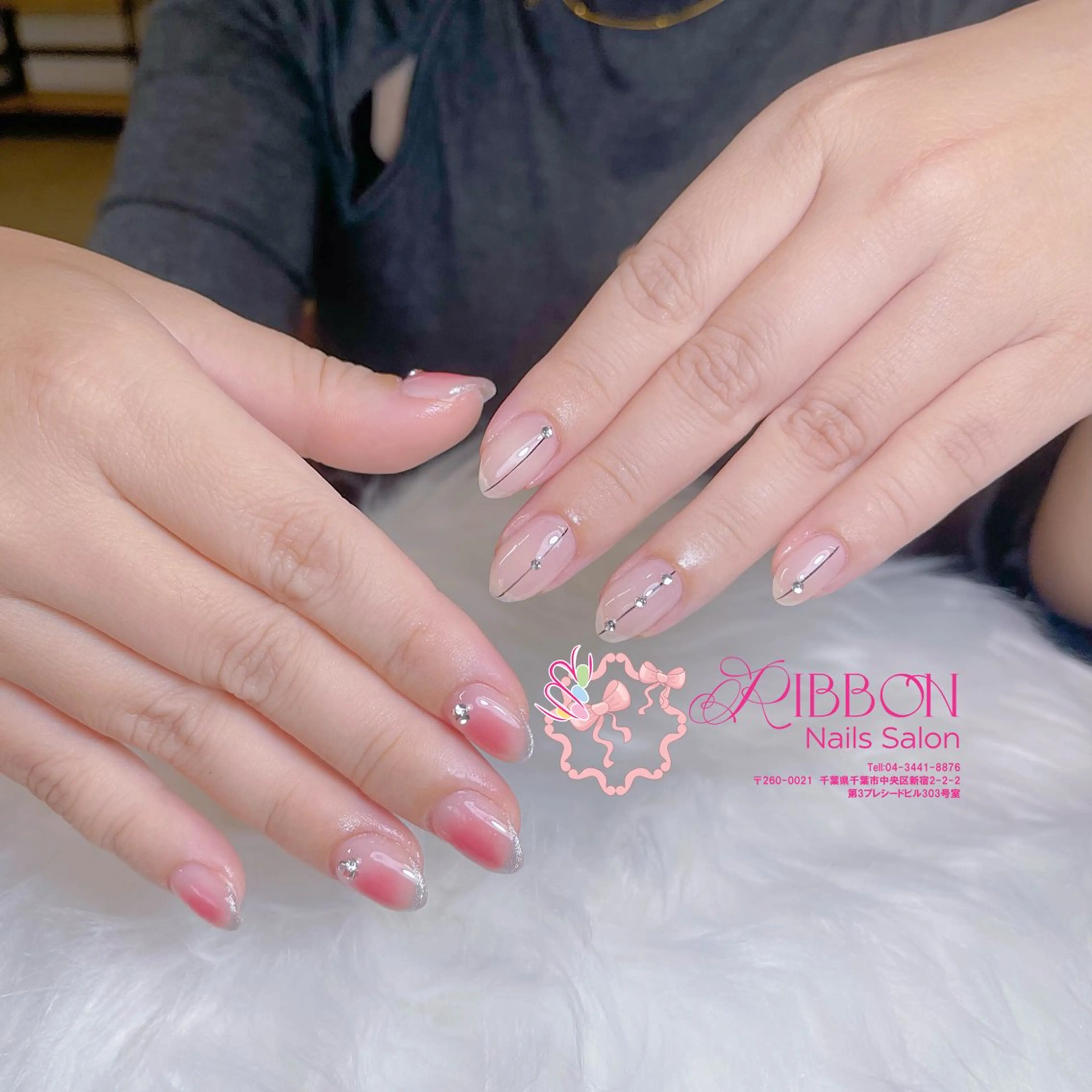 ネイル チークネイル フットネイル フレンチネイル グラデーション 韓国ネイル Ribbonnail salonのネイルデザイン