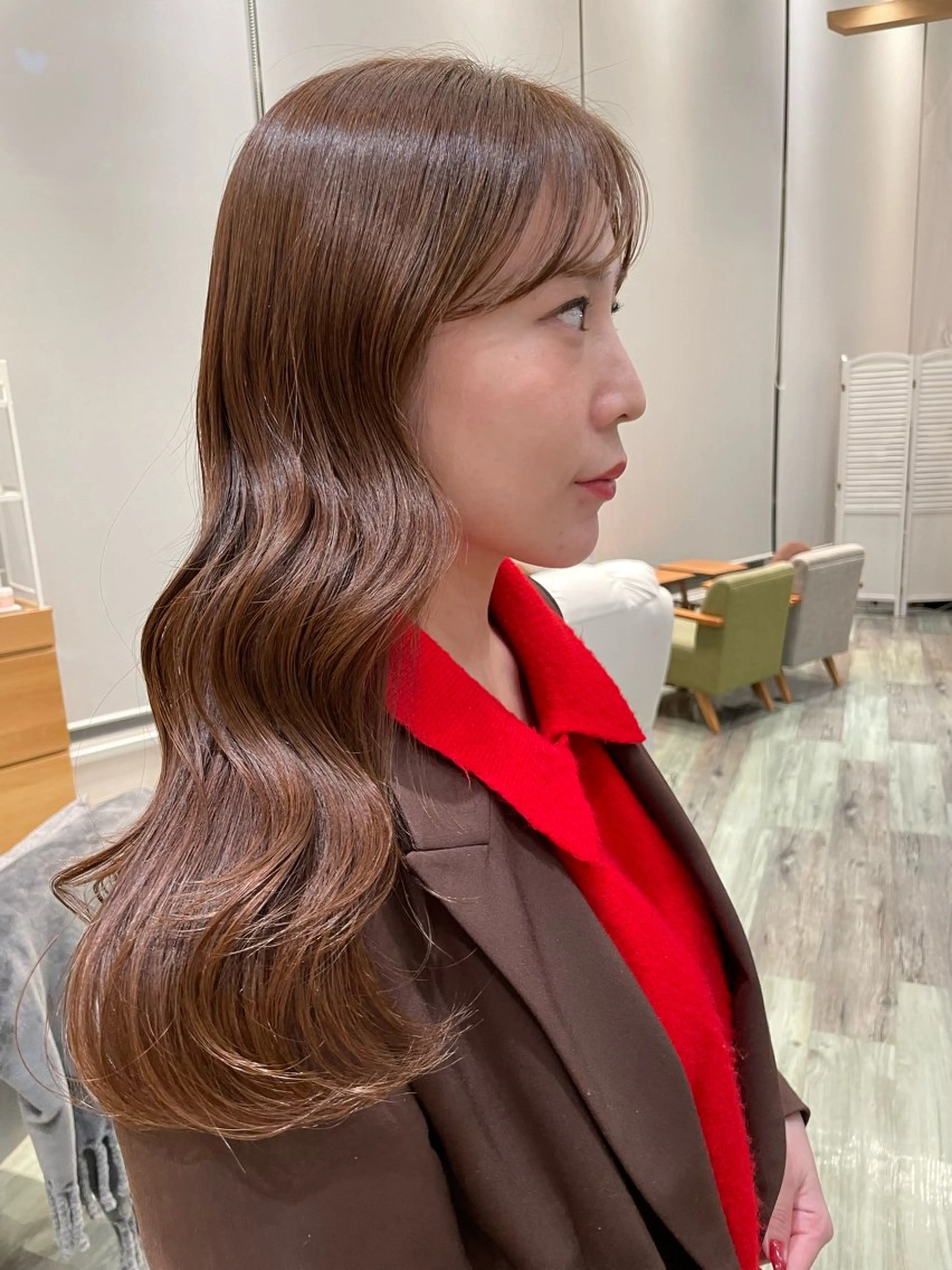 ロング カラー イルミナカラー トリートメント カット ヘアカラー トリートメント k-twoたき✨艶感 カラー／美髪矯正のヘアスタイル