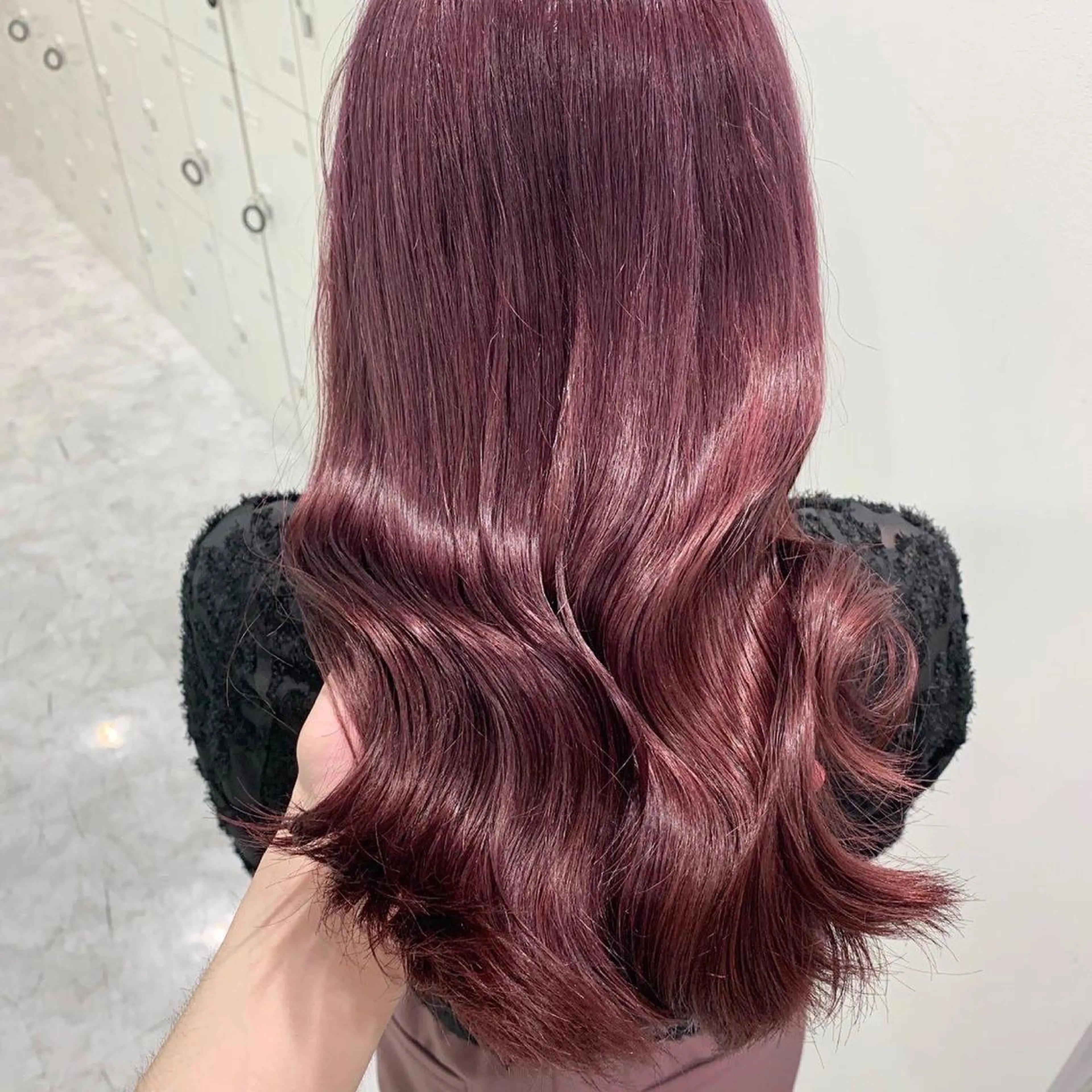 セミロング カラー パーマ ヘアアレンジ メンズ キッズ ネイル マツエク・マツパ ラベンダーカラー ピンクカラー ピンクラベンダー カラーマツエク ピンク Lumo所属・💖横浜ブリーチなし 💖MIHOのヘアスタイル