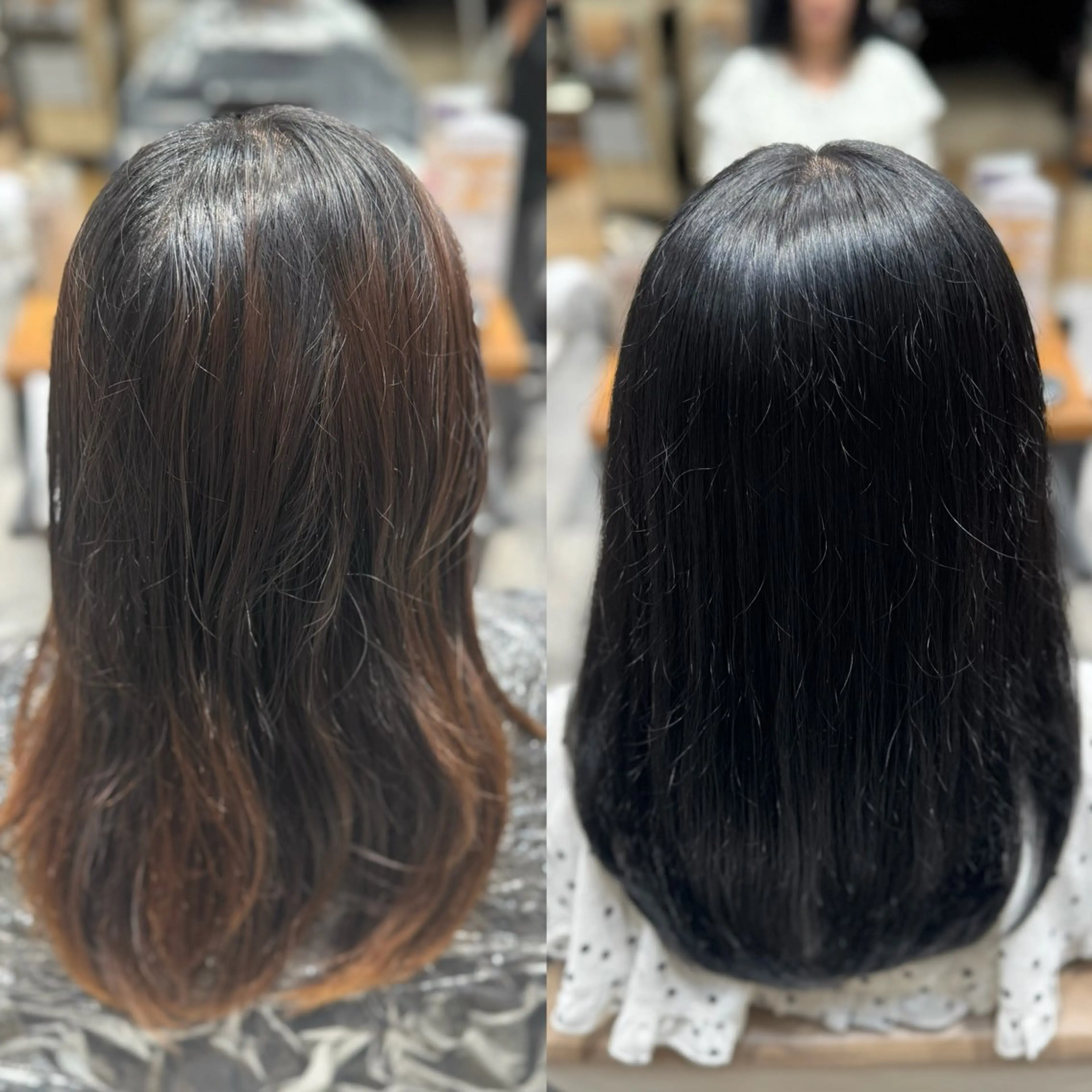 セミロング カラー セミロングパーマ ベージュカラー ブリーチ ブラウンカラー ショコラベージュ ヘアカラー 新宿透明感カラー 髪質改善/吉川怜奈のヘアスタイル