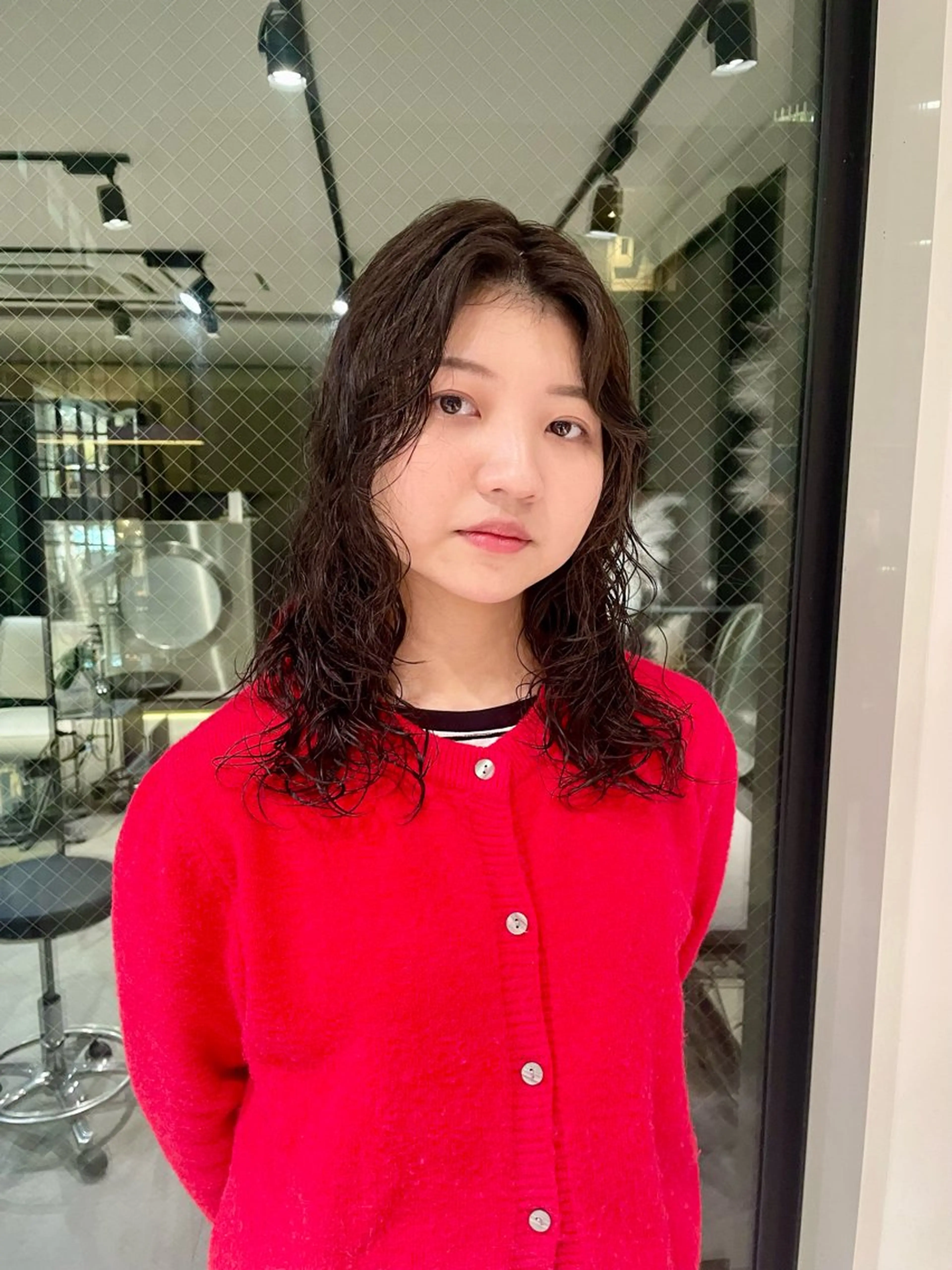 セミロング セミロングパーマ GO TODAY SHAiRE SALON 原宿本店所属・REINA/ブリーチ /ハイトーン/原宿のヘアスタイル