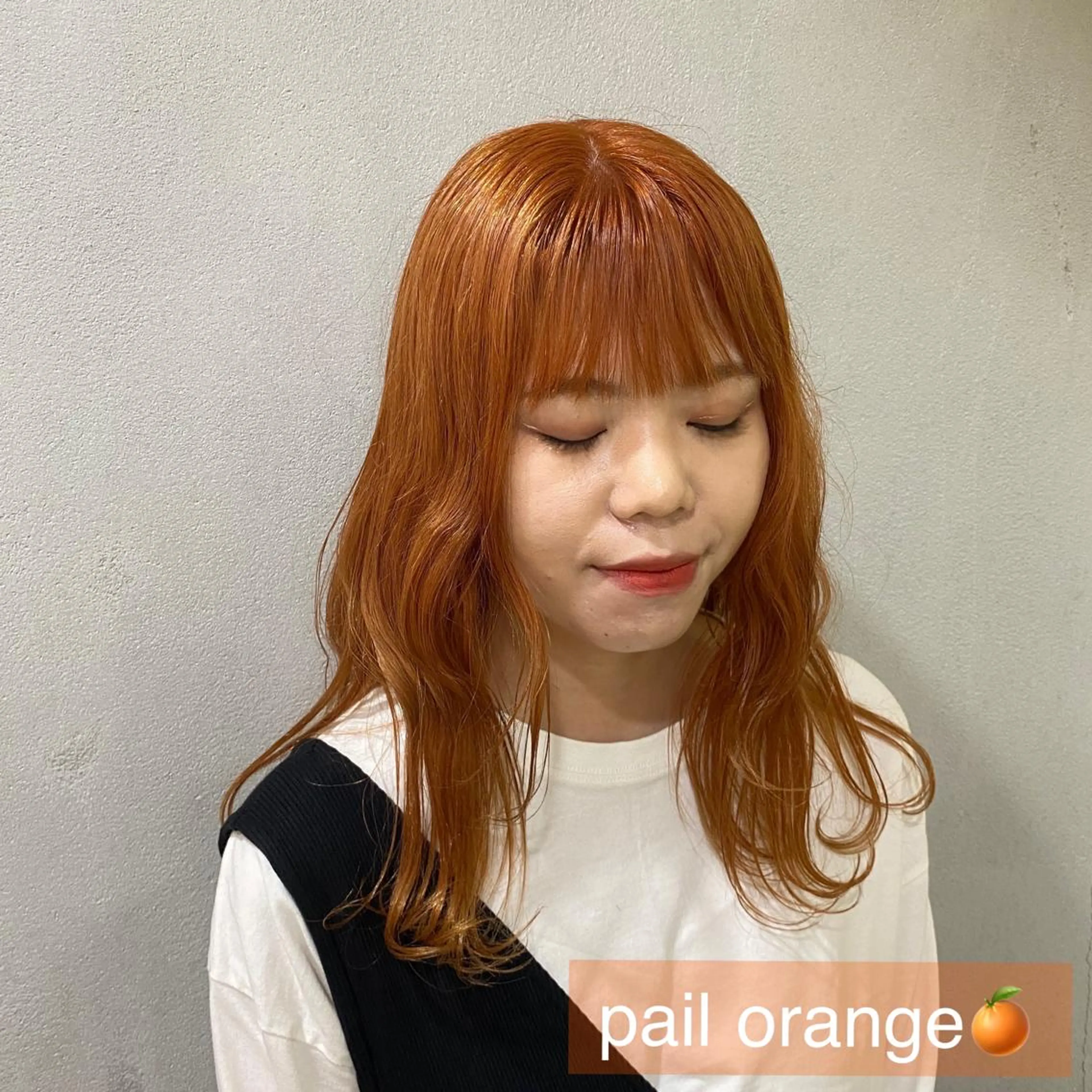 セミロング カラー ブリーチ 舟橋 りんかのヘアスタイル