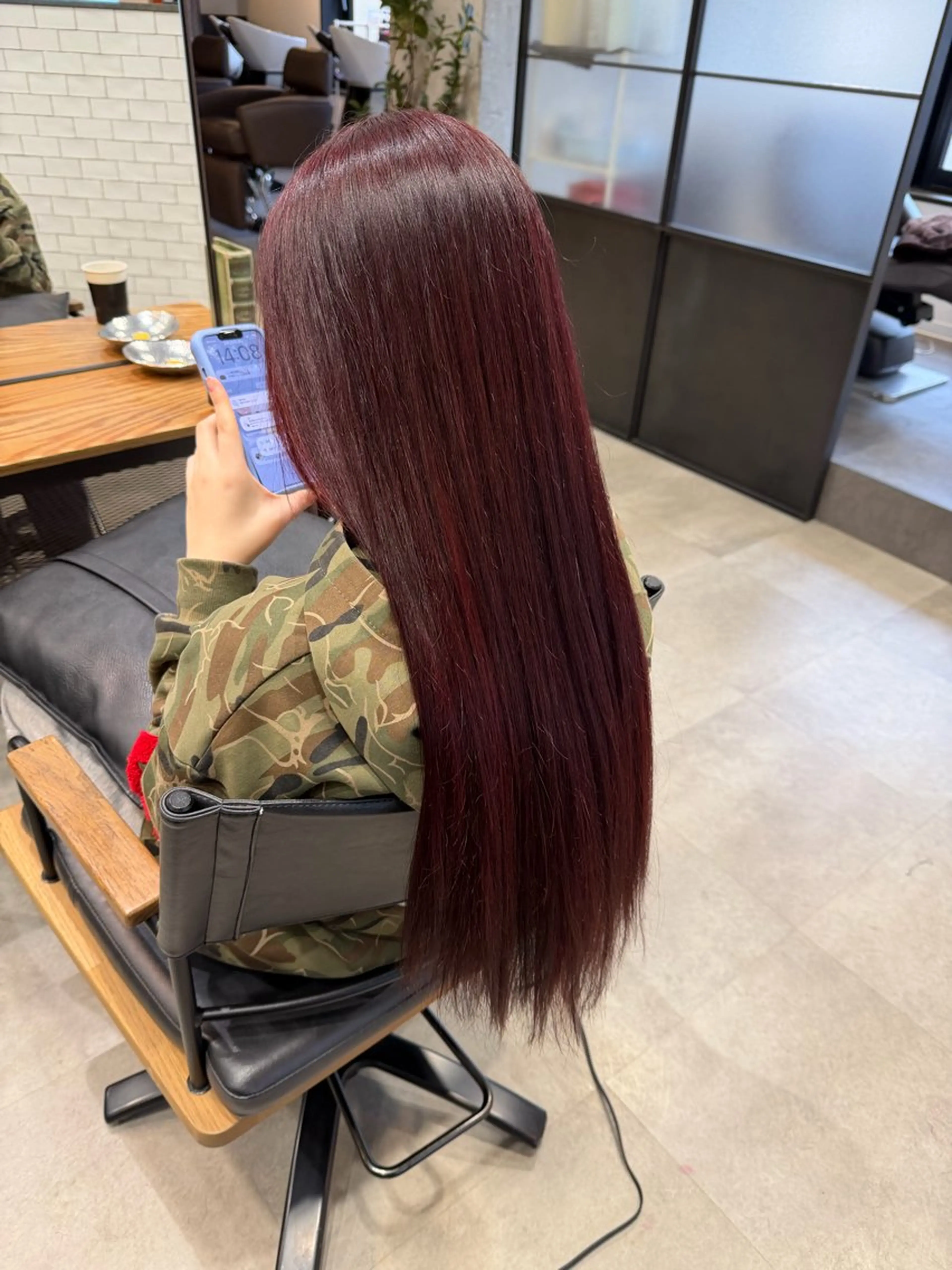 ロング カラー hair make MEUZ所属・アサノハルカ🐈‍⬛ 縮毛矯正/パーマのヘアスタイル