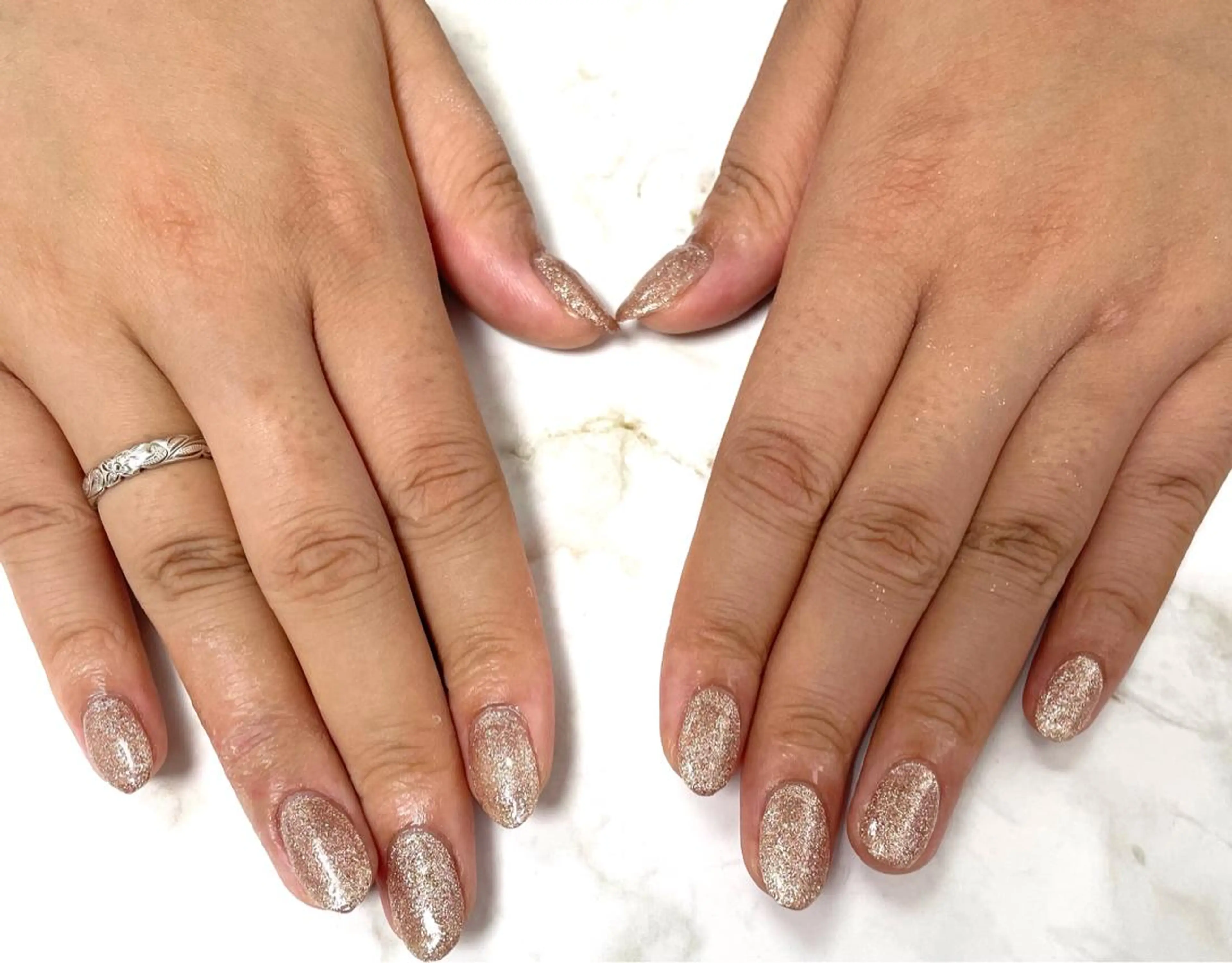 ネイル キラキラネイル ラメ(グリッター) ワンカラーネイル ハンドネイル Mogu nail 二子玉川のネイルデザイン