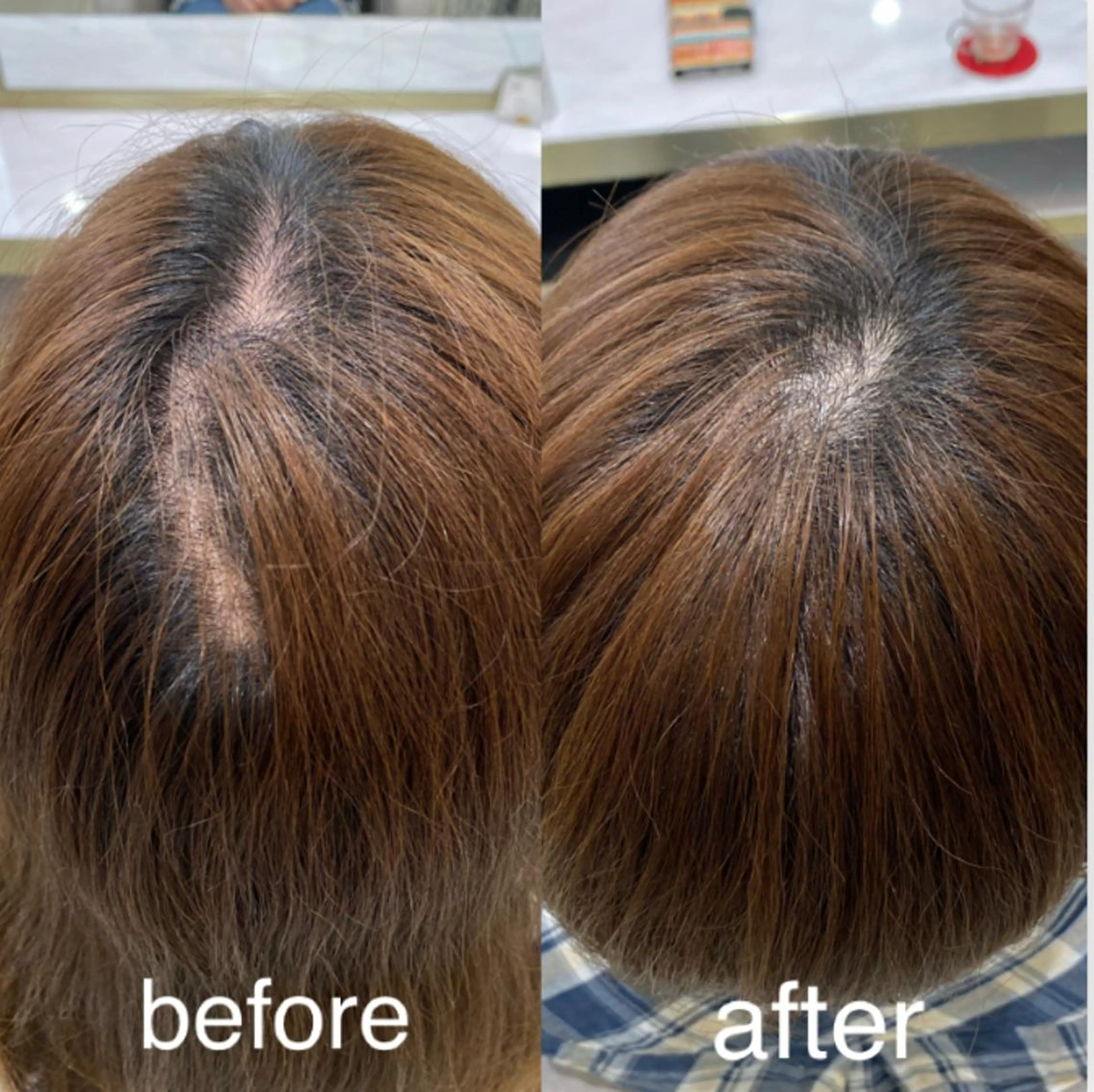 ミディアム パーマ 渡辺　亮/ 白髪ぼかし/髪質改善のヘアスタイル