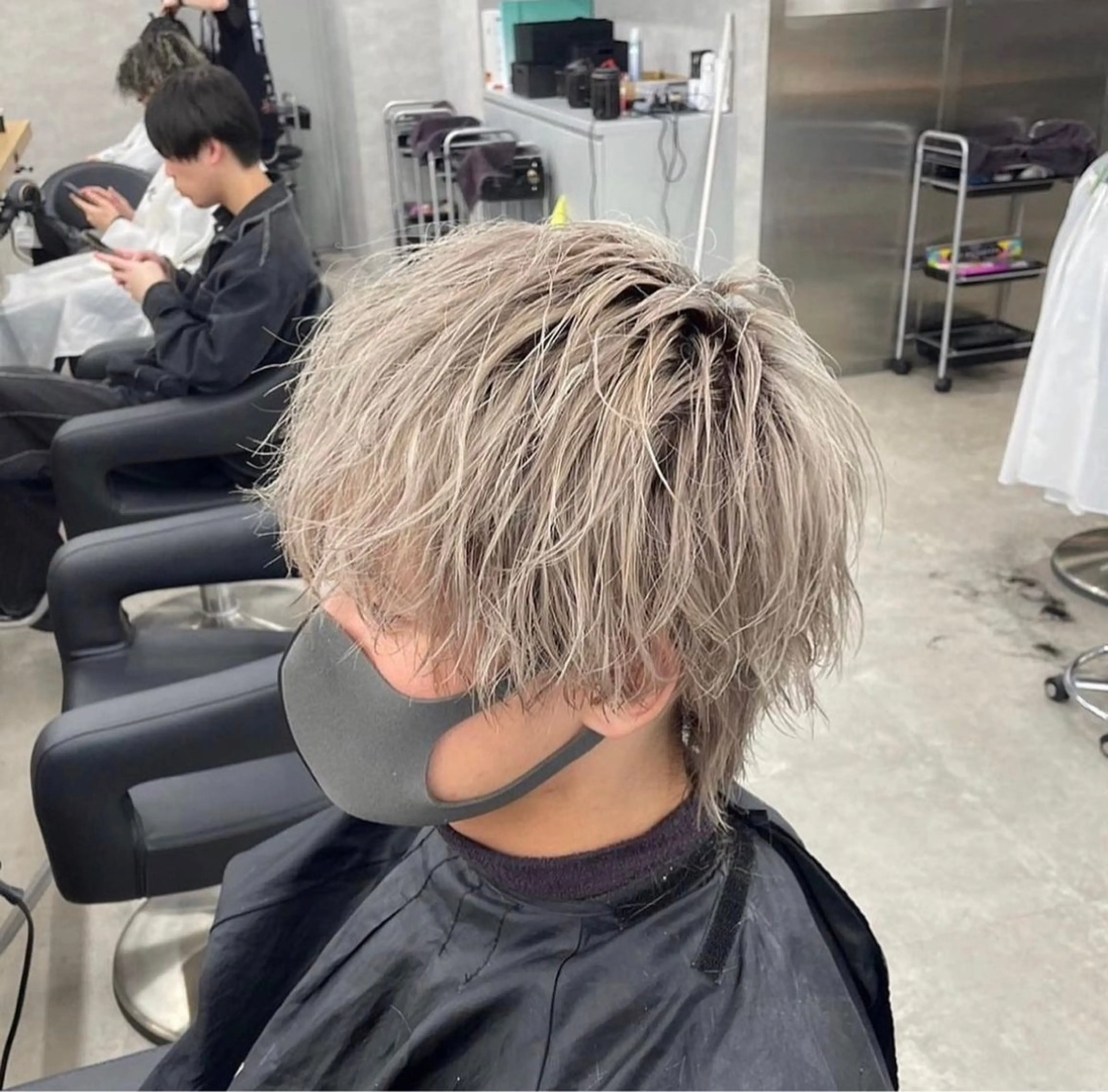 ショート カラー パーマ メンズ カット パーマ 🔥メンズ 特化🔥菊水皐暉🔥のヘアスタイル