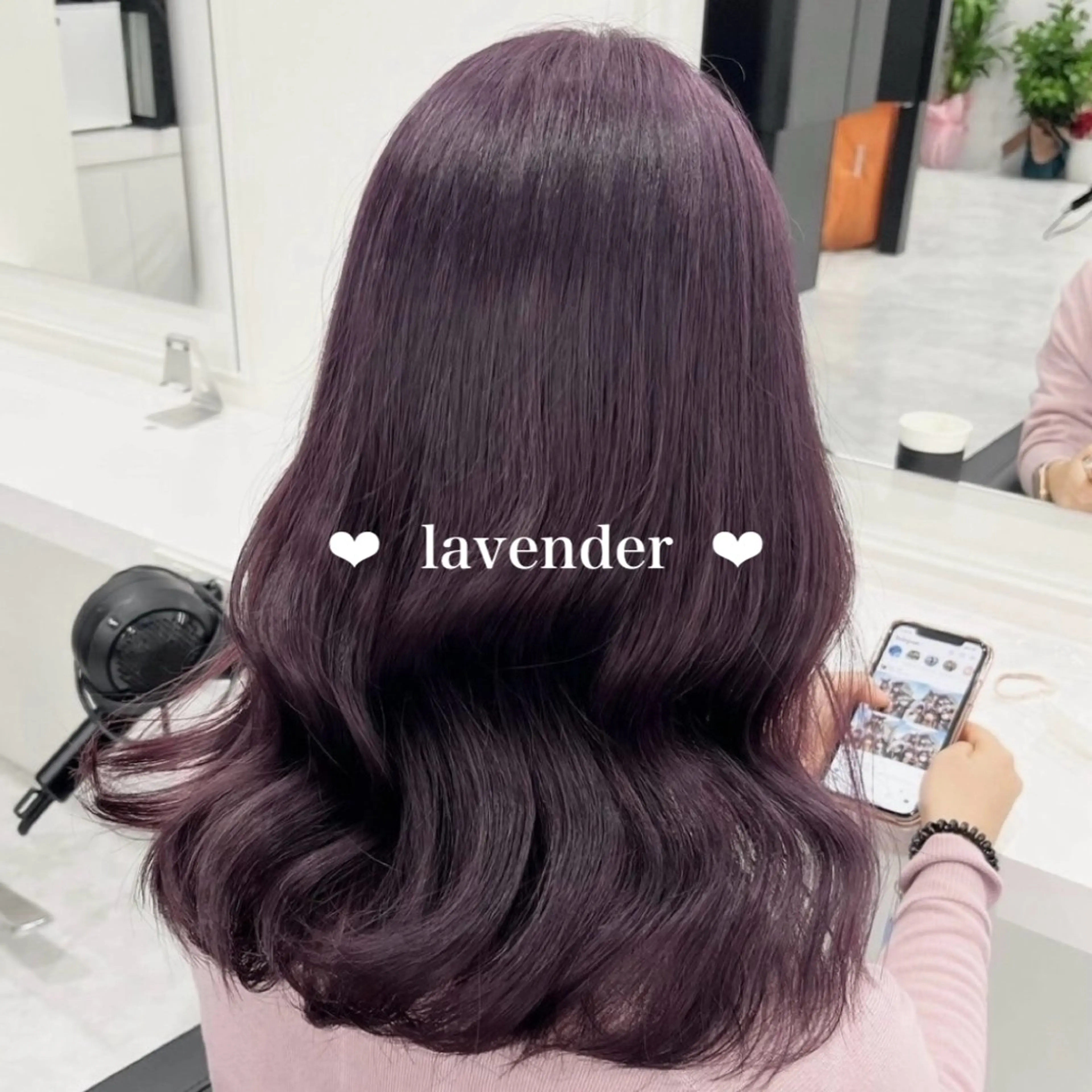 セミロング カラー モテ艶韓国ヘア 🤍りんのヘアスタイル