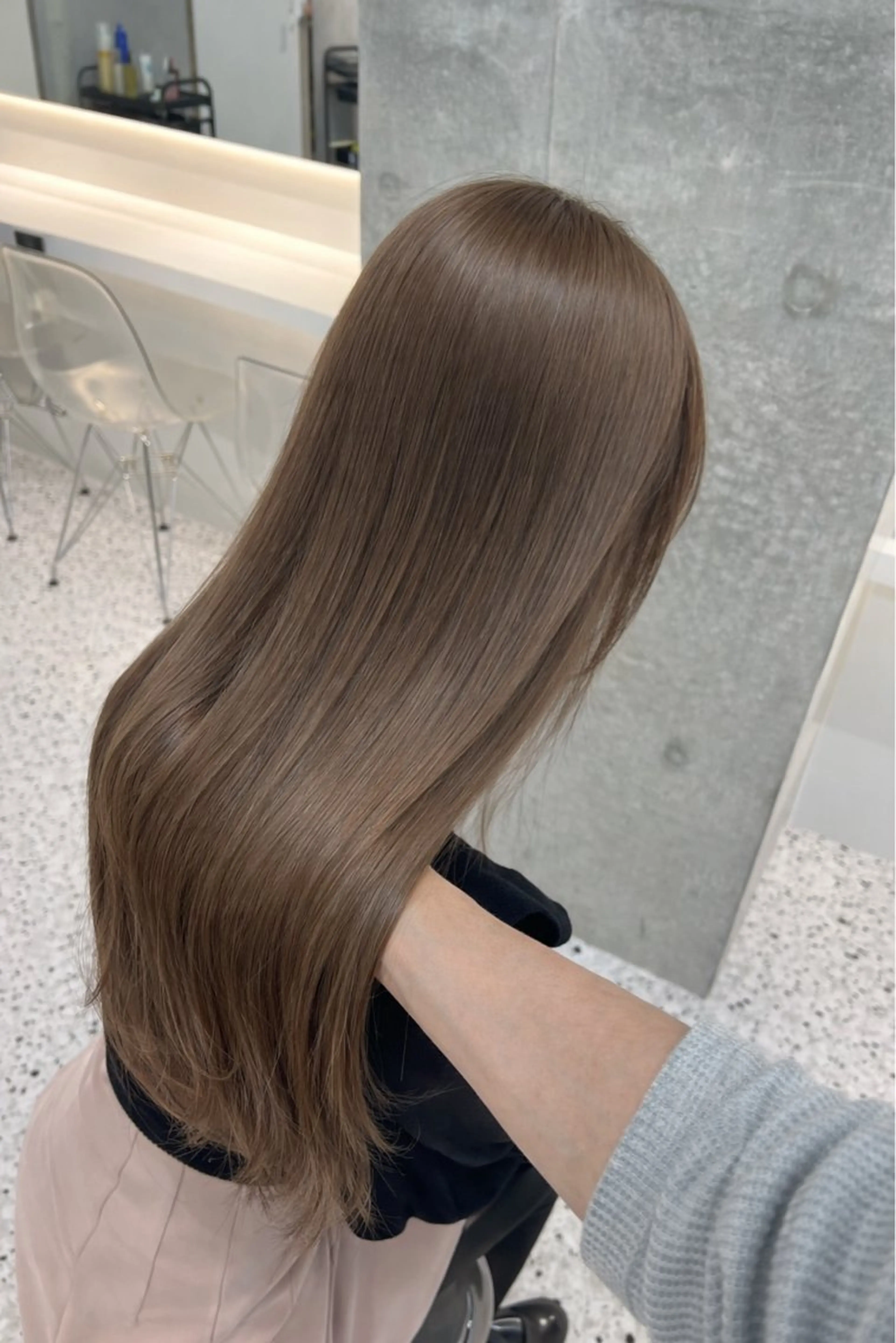 セミロング カラー ヘアカラー トリートメント 博多ショート 🌱松井　傑のヘアスタイル