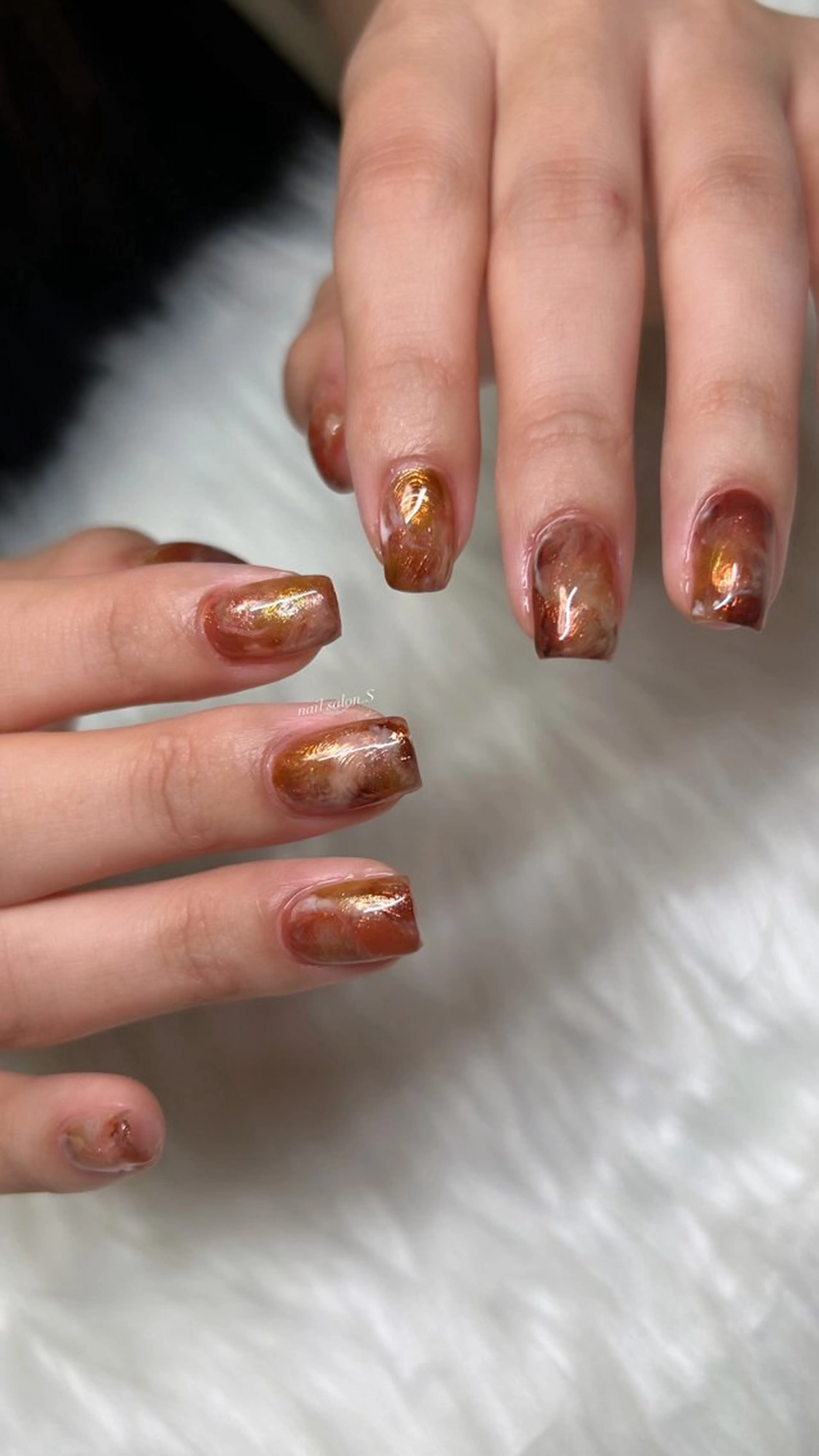 ネイル アートネイル 長さ出し ニュアンスネイル 関山 志乃のネイルデザイン