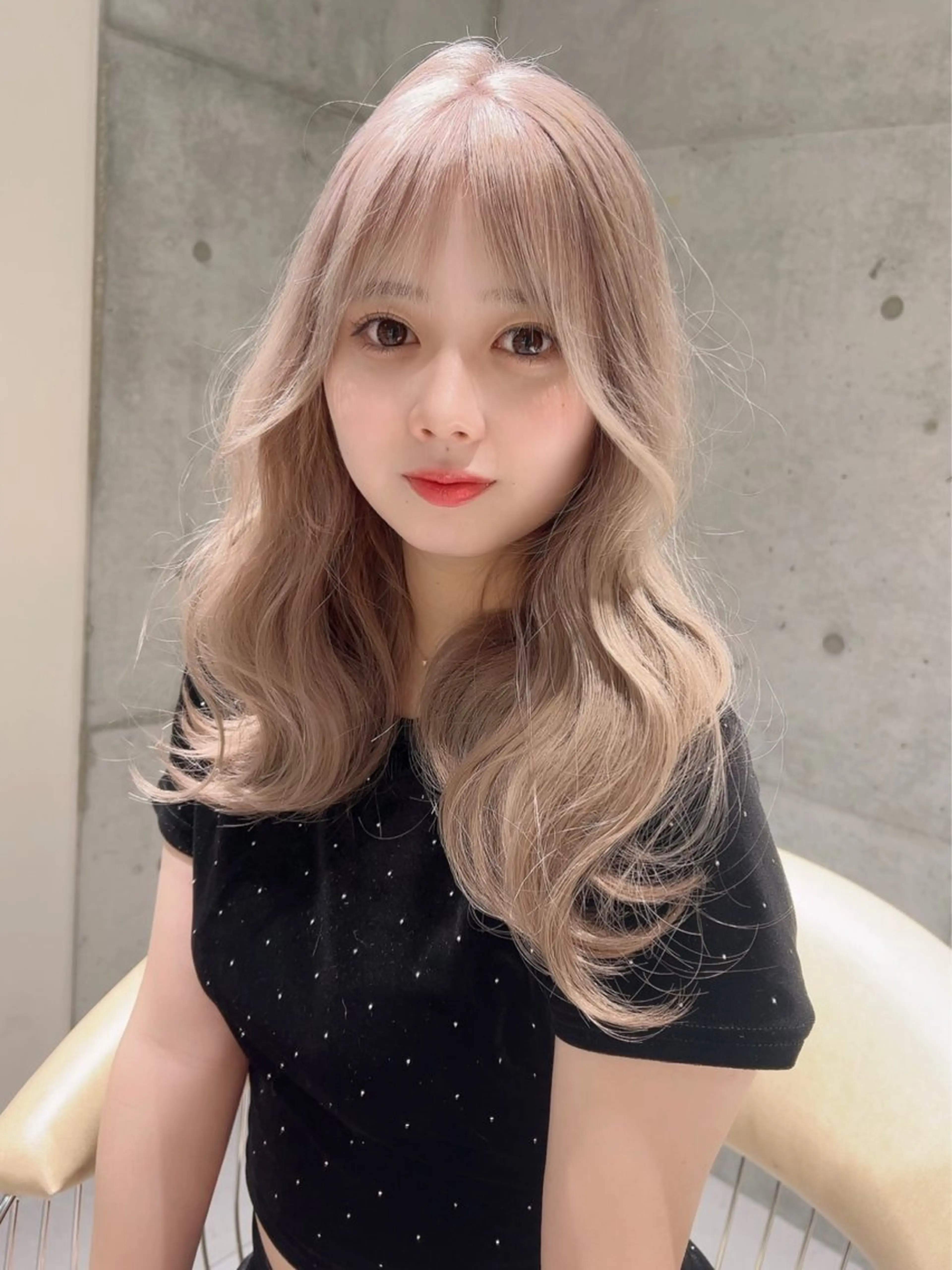 セミロング 顔周り🇰🇷韓国 レイヤー/モエのヘアスタイル