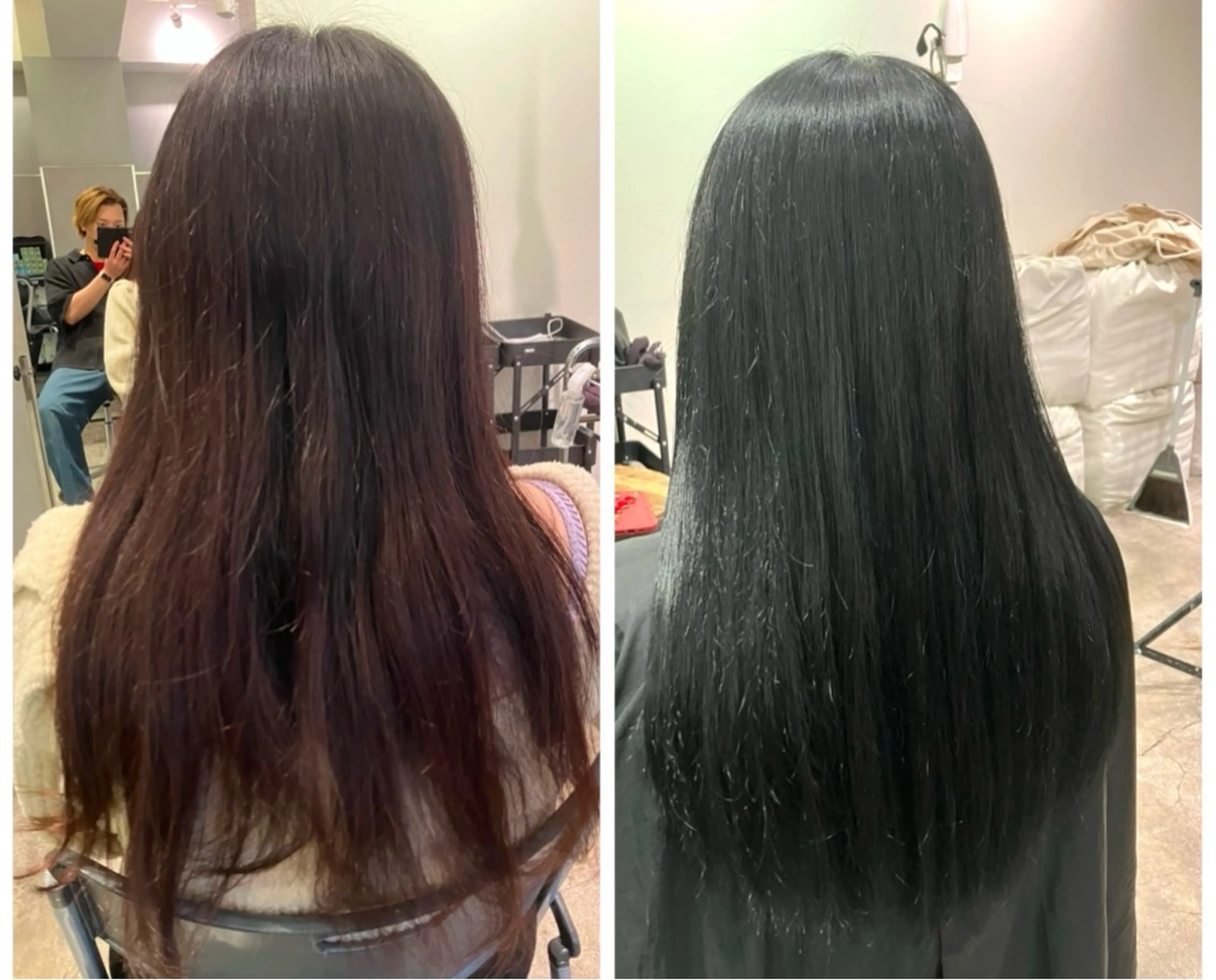 ロング カラー ブリーチ ブリーチなしカラー ウルフ・ハイレイヤー 🌟ナカノ・ユウヤのヘアスタイル