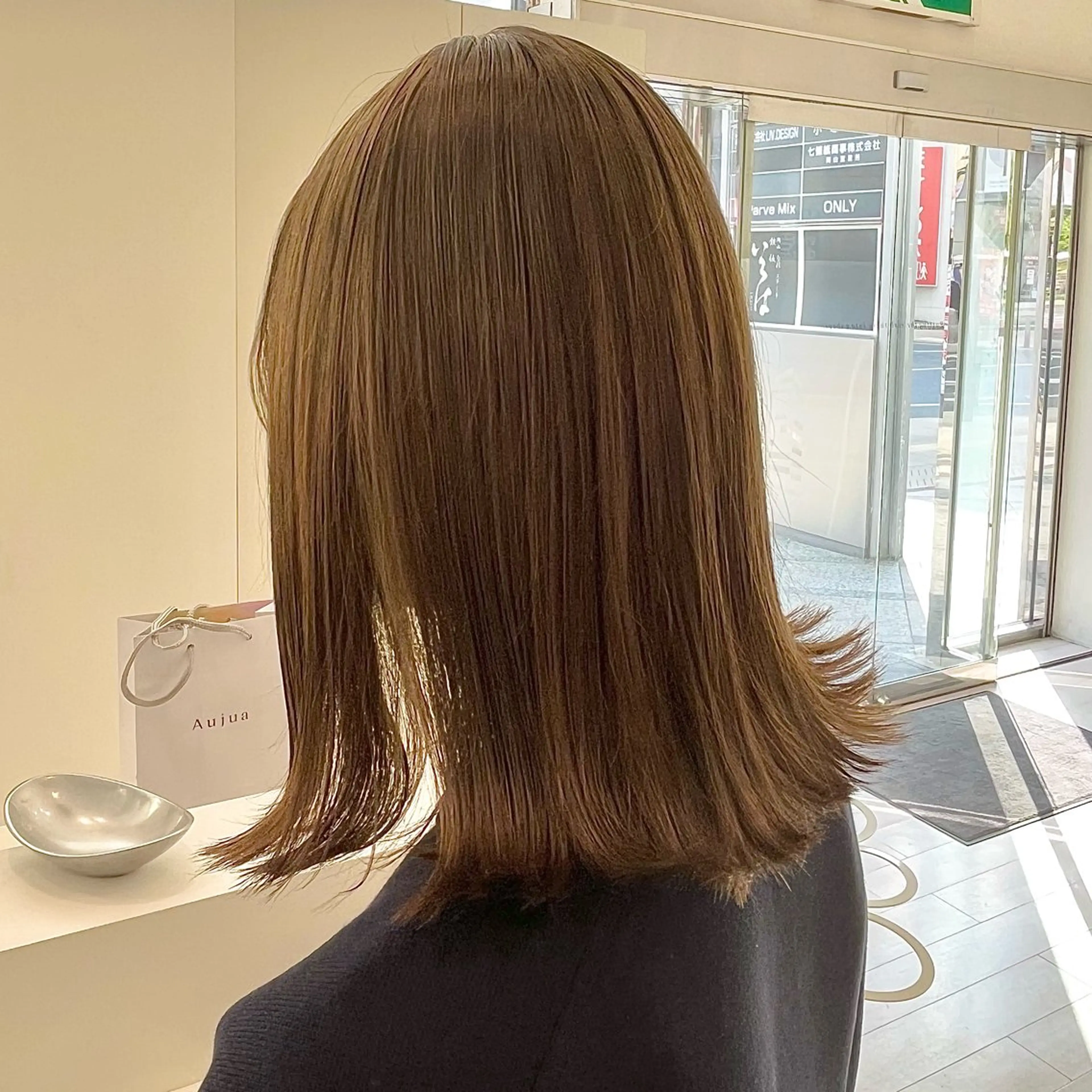 ミディアム カラー ベージュカラー オリーブベージュ ParveMix￤ 大賀さつき🍨🤍のヘアスタイル