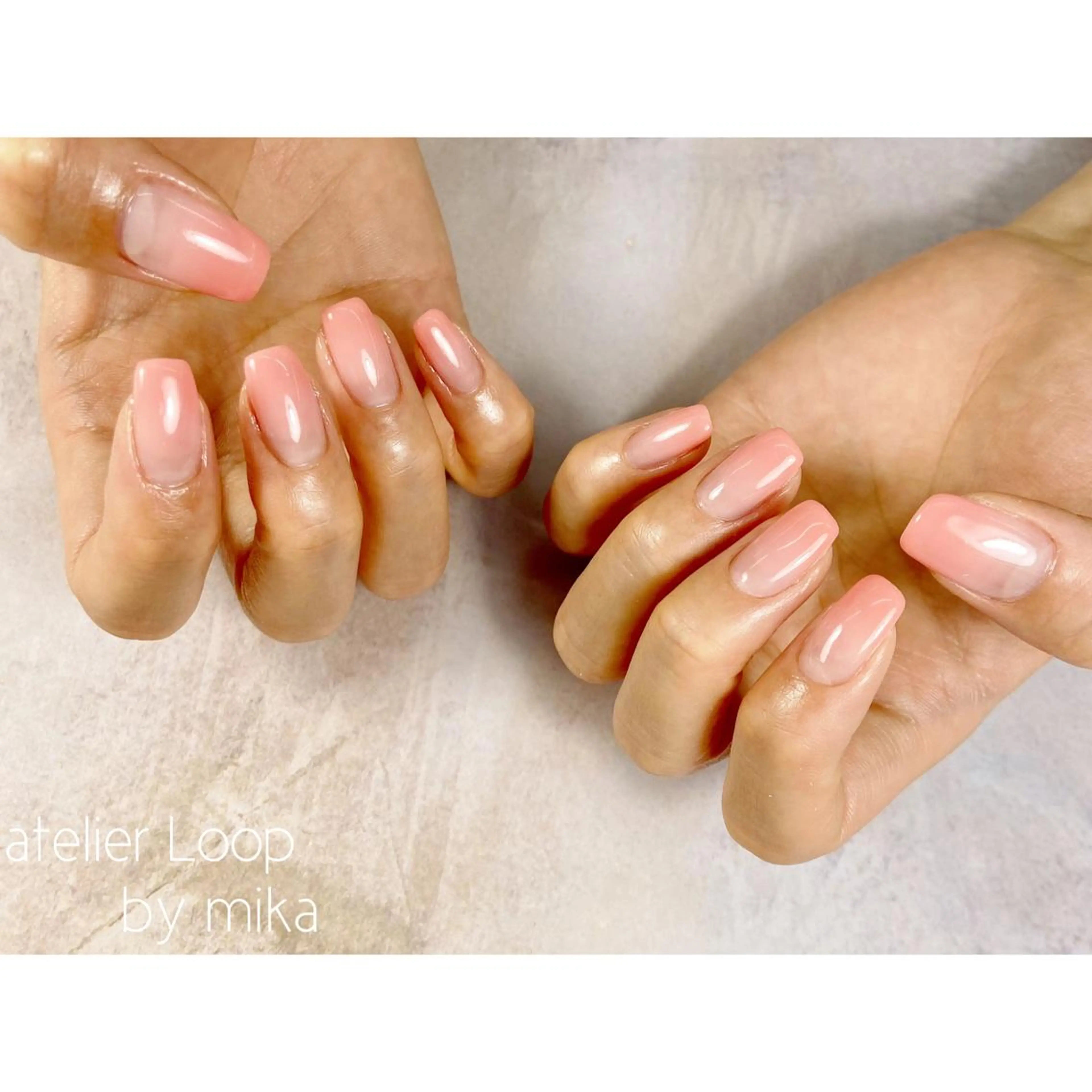 ネイル アートネイル カジュアル クリアネイル グラデーション マグネットネイル atelierLoopbyshiho所属・atelier Loop♪MIKAのネイルデザイン