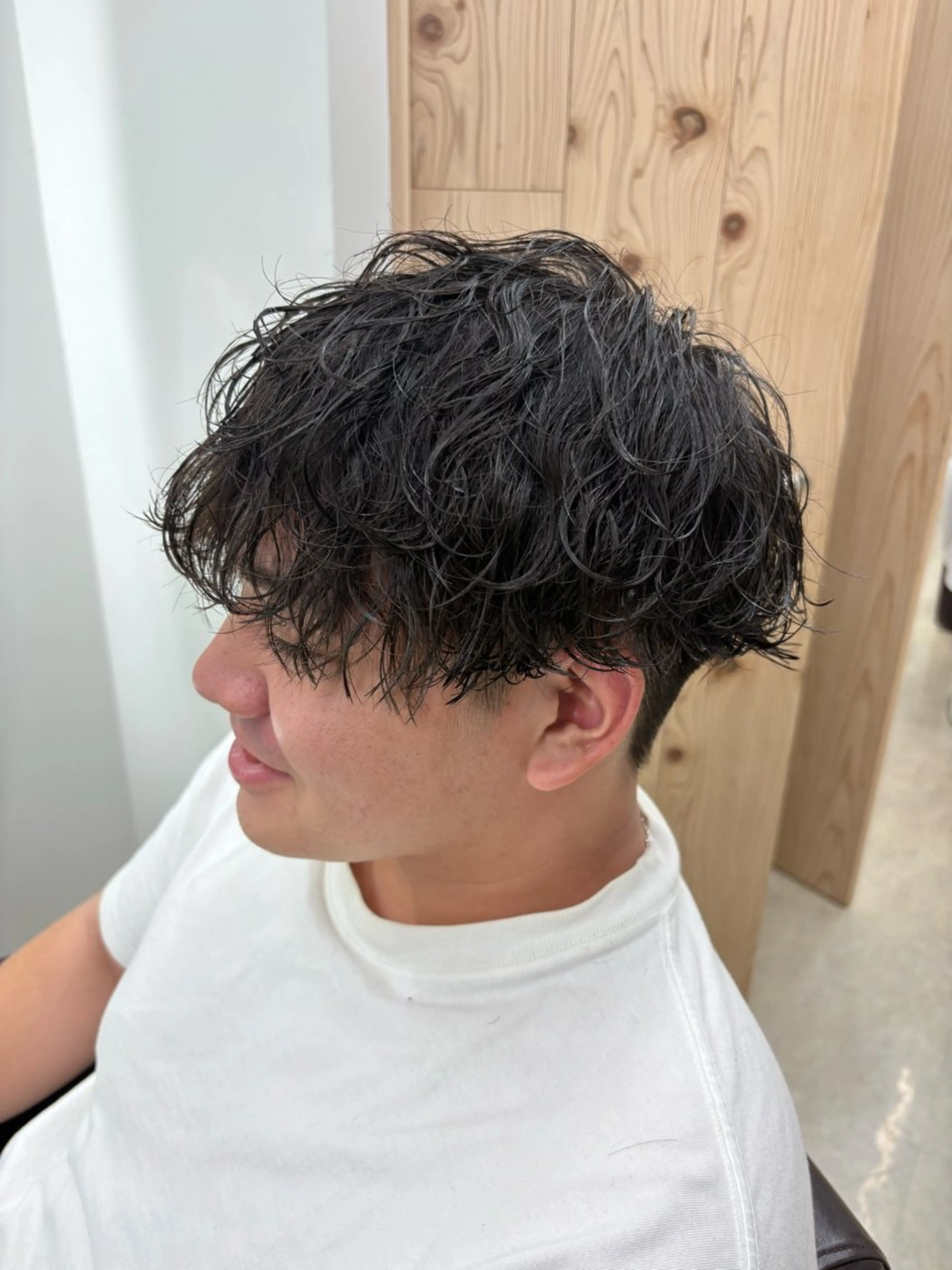 ショート パーマ メンズ カット ヘアカラー トリートメント ヘアセット 新宿/韓国ヘア/ 髪質改善ストレートのヘアスタイル