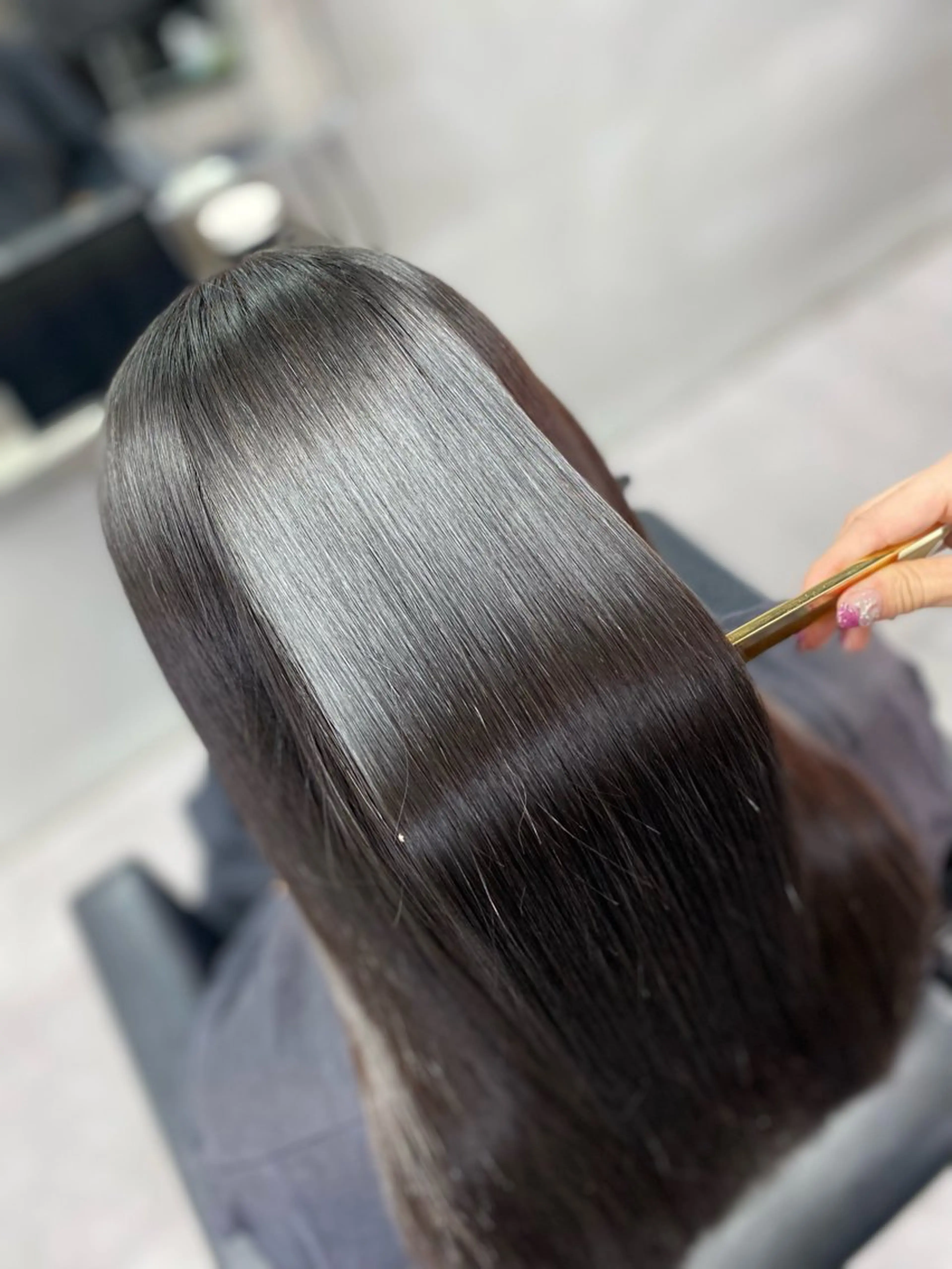 セミロング カット 縮毛矯正 トリートメント 艶髪/縮毛矯正 🫧辻野海羽のヘアスタイル